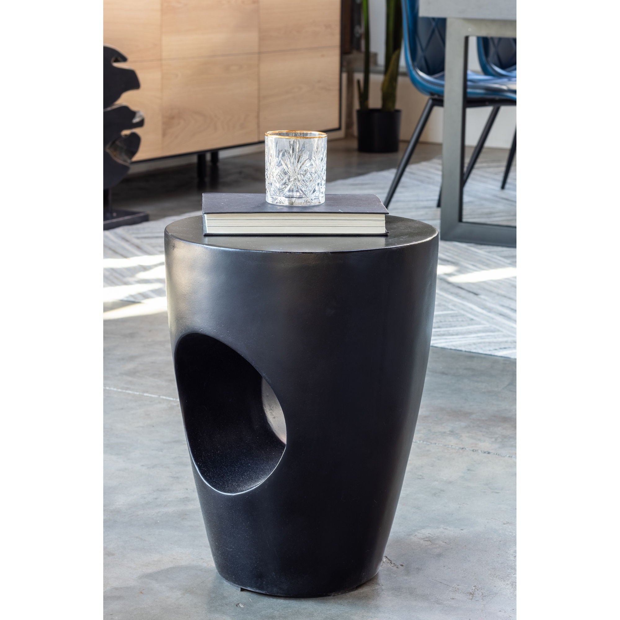 Aylard - Outdoor Stool - Black