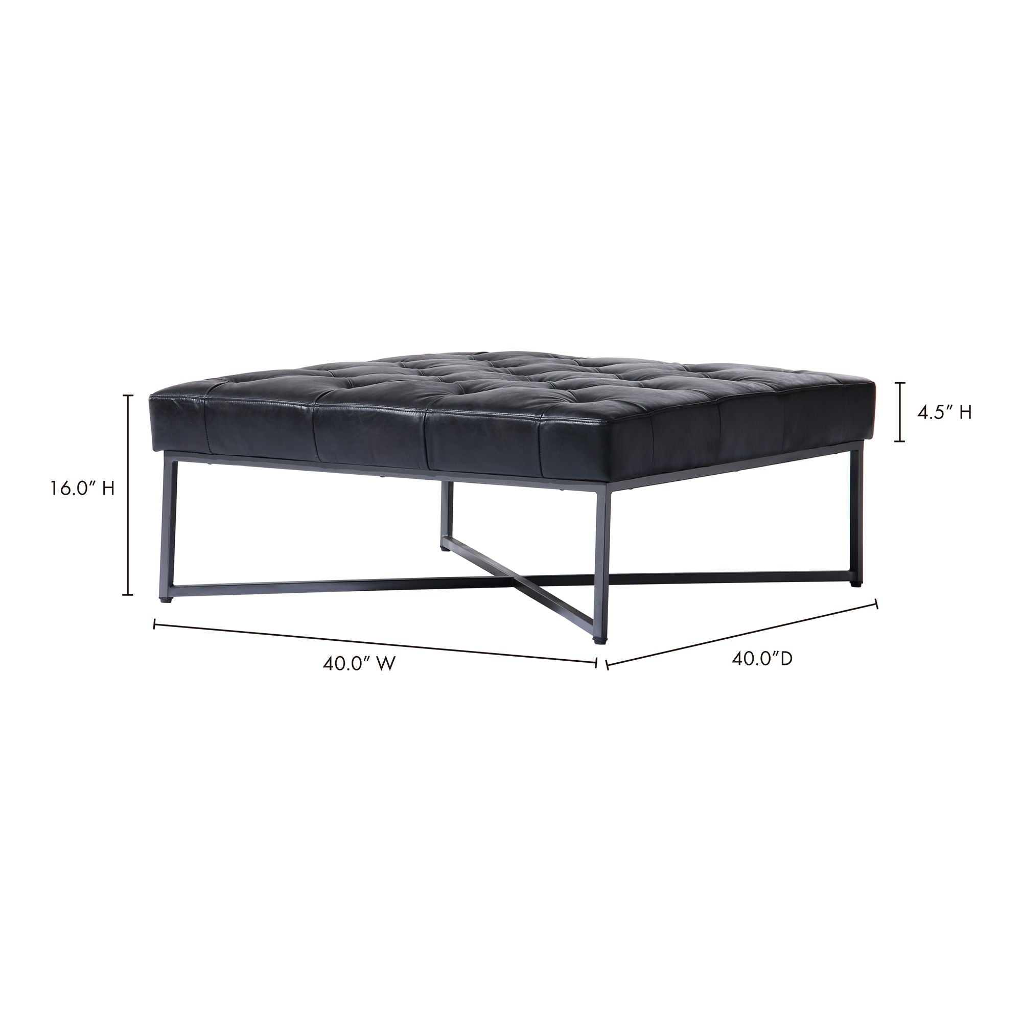 Thad - Ottoman - Black
