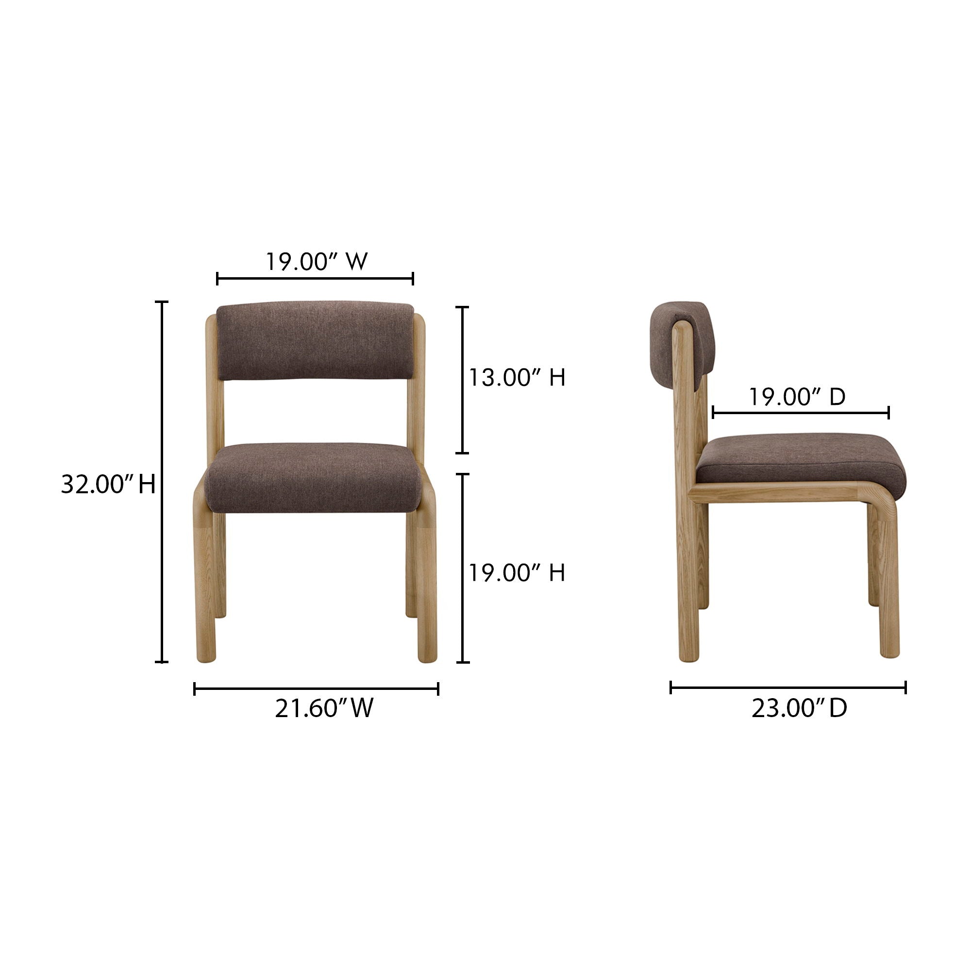 April - Dining Chair (Set of 2) - Deep Brown