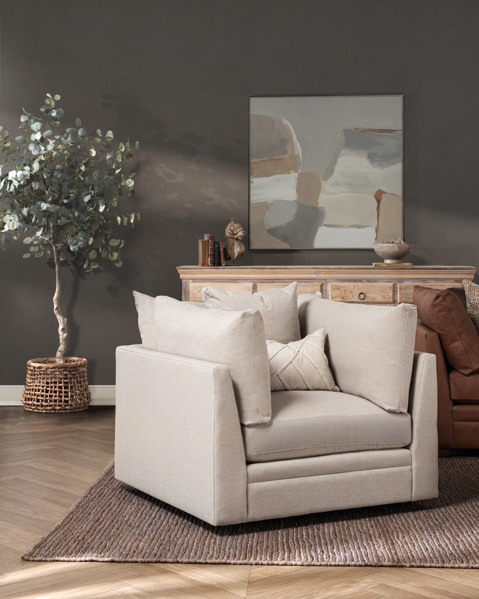 Audrey - Upholstered Swivel Chair