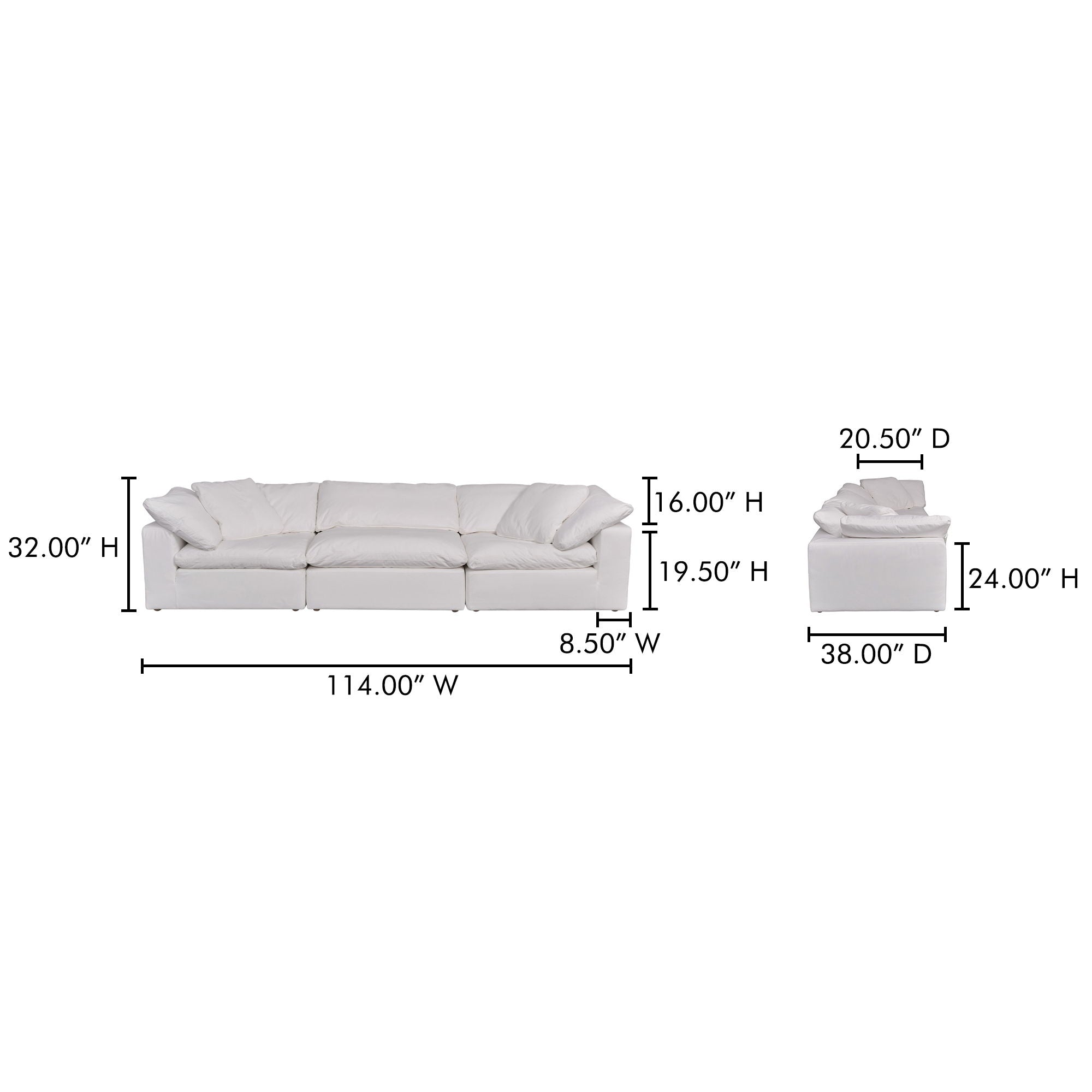 Terra - Performance Fabric Modular Sofa - White