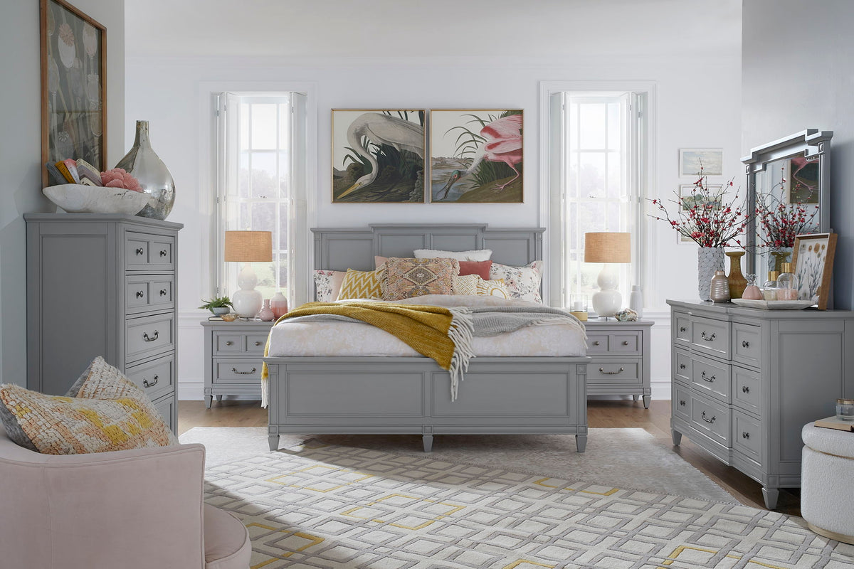 Glenbrook - Complete California King Panel Bed - Pebble