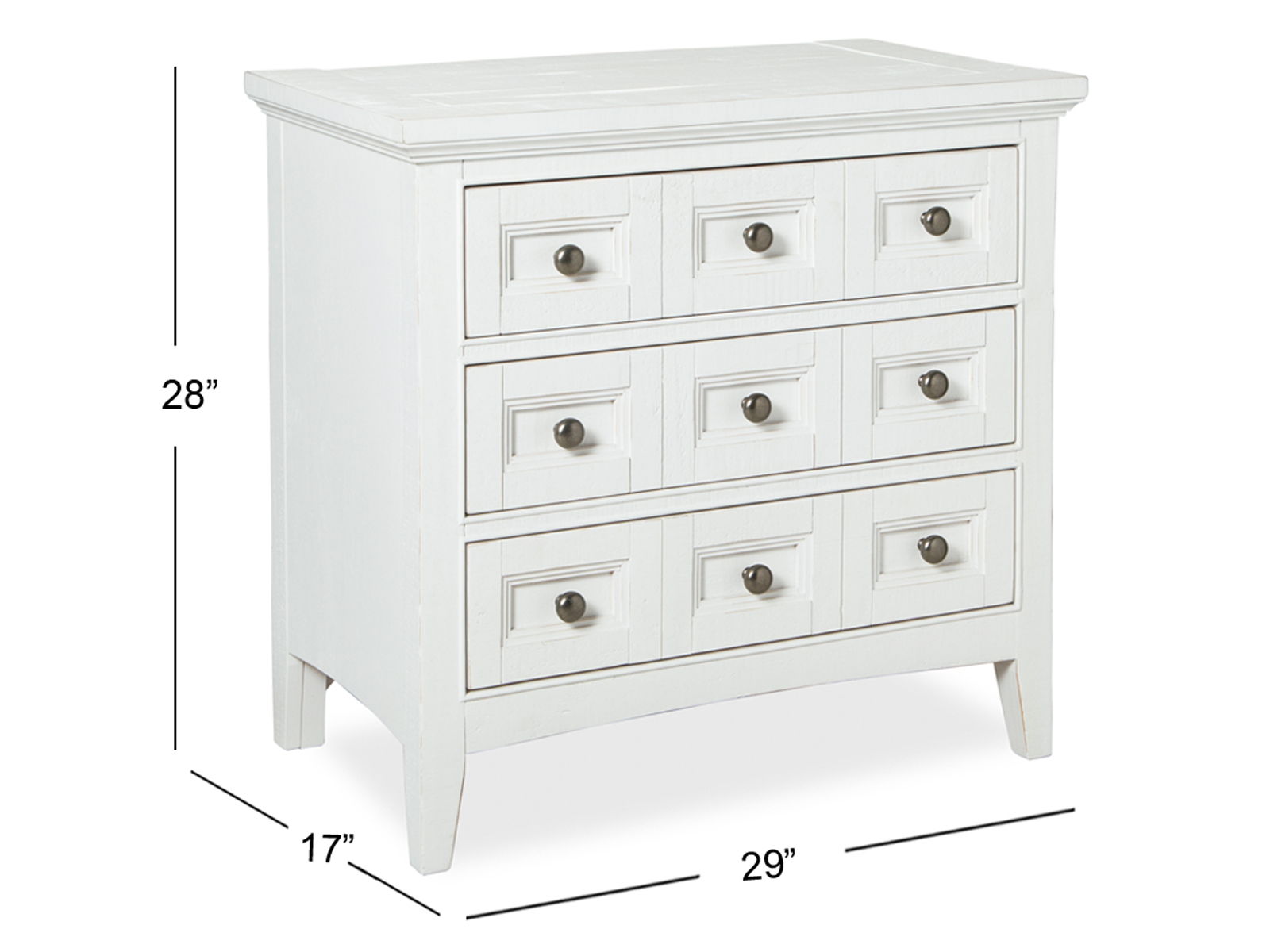 Heron Cove - Two Tone Drawer Nightstand - Chalk White And Dovetail Grey