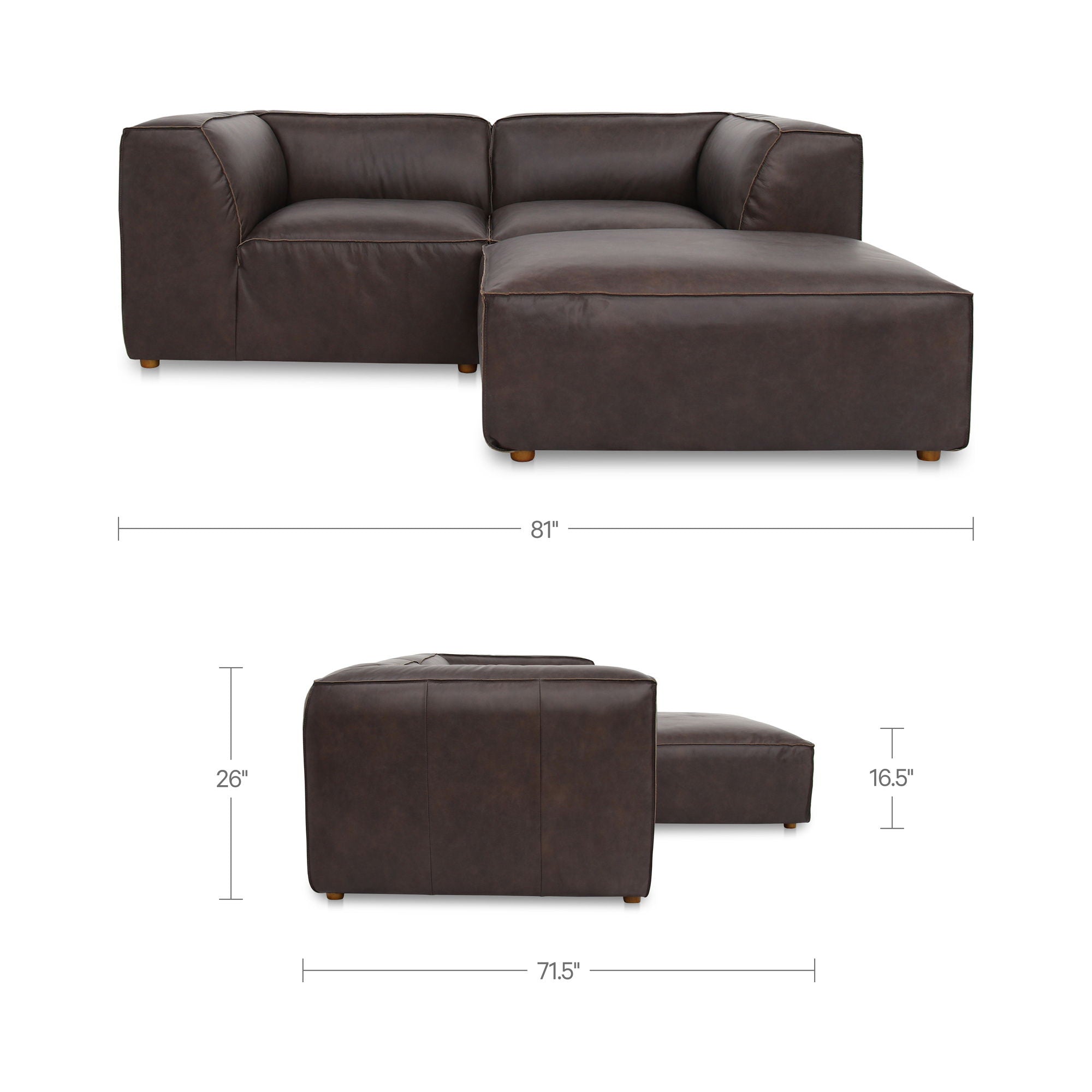 Form - Nook Modular Sectional - Espresso Brown