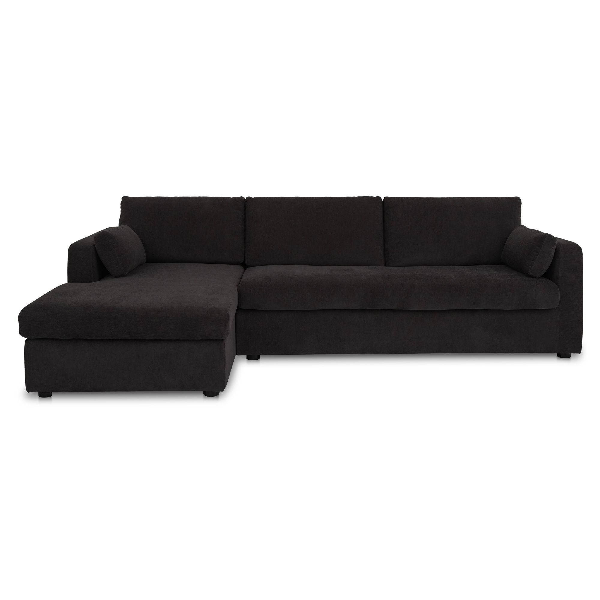 Burrow - Sleeper Sectional With Left Storage Chaise - Black