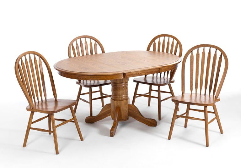 Classic Oak - Plain Arrow Chair - Chestnut