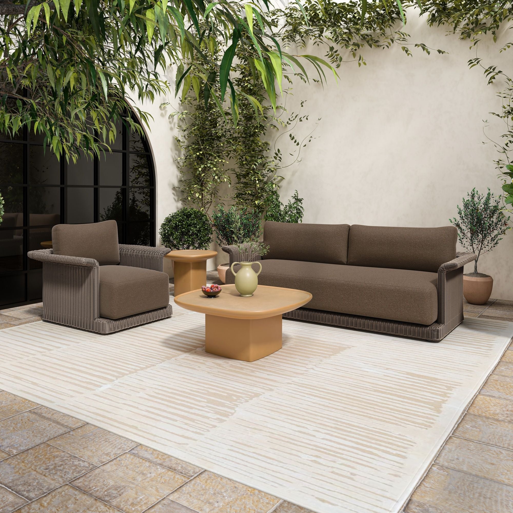 Manon - Outdoor Side Table - Deep Yellow