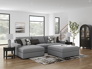 Bealton - Salt And Pepper - Oversized Accent Ottoman