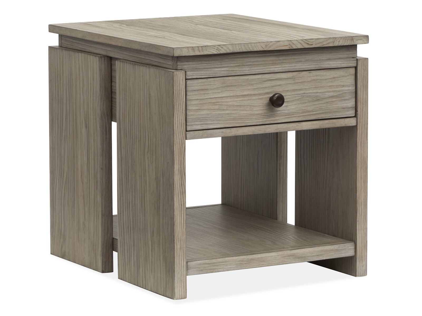 Conrad - Rectangular End Table - Stone Harbor Grey