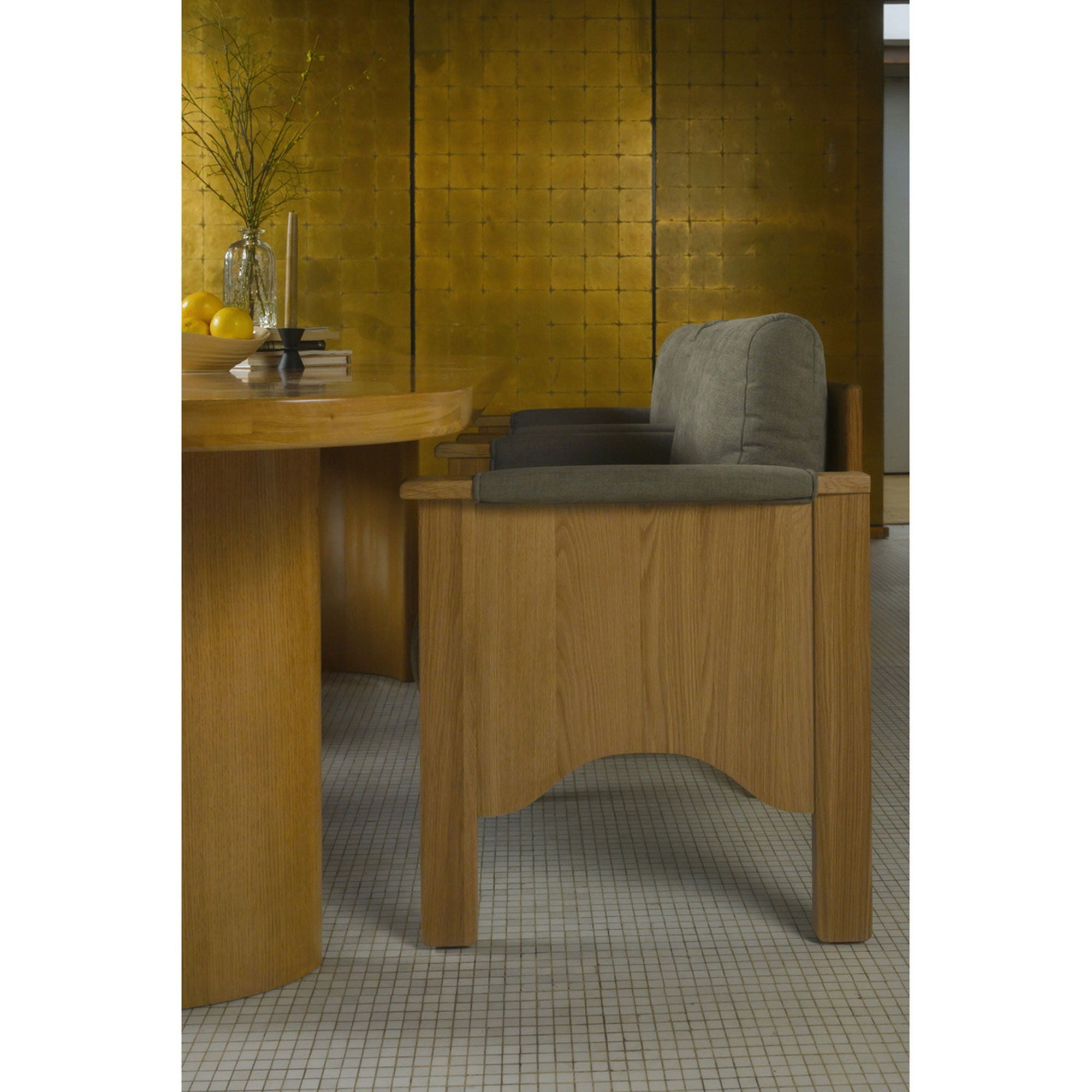 Bauer - Dining Chair - Sage Green / Light Brown