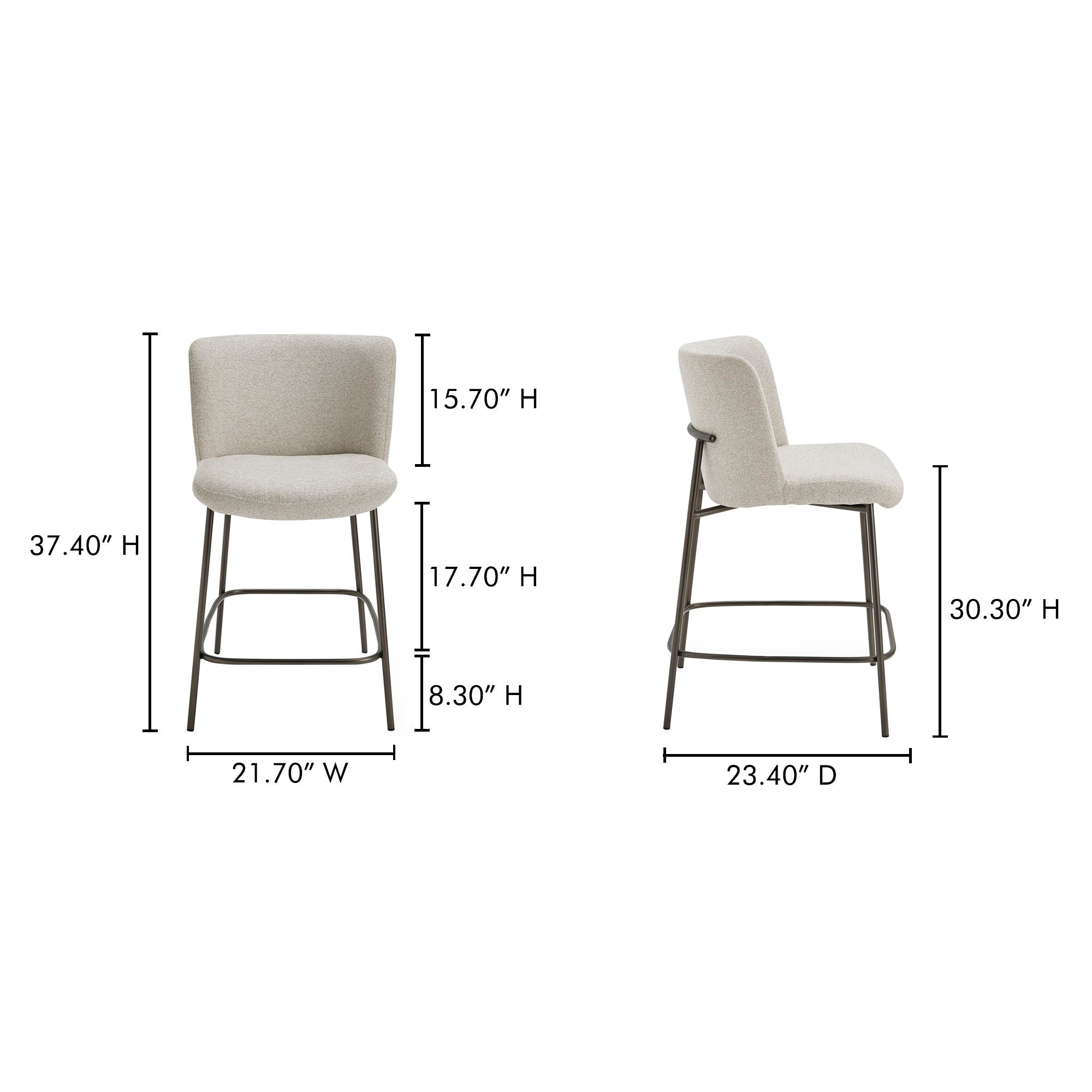 Early - Counter Stool - Beige