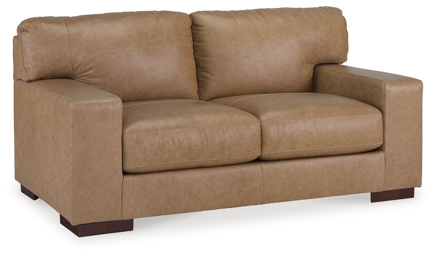 Lombardia - Loveseat - Leather Match - Tumbleweed