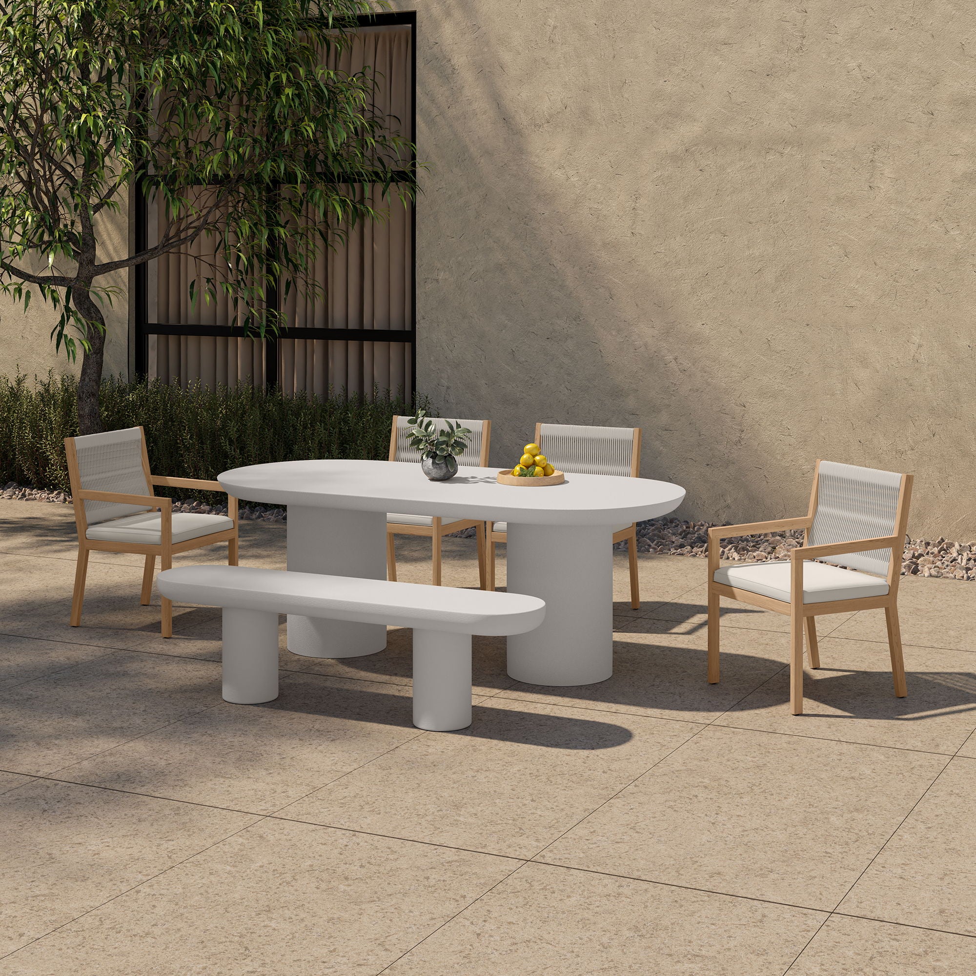 Rocca - Bench - Cream