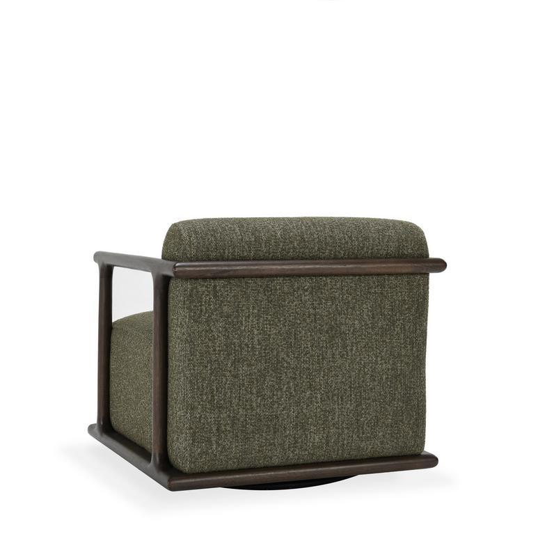 Lucia - Swivel Accent Chair - Kale Green