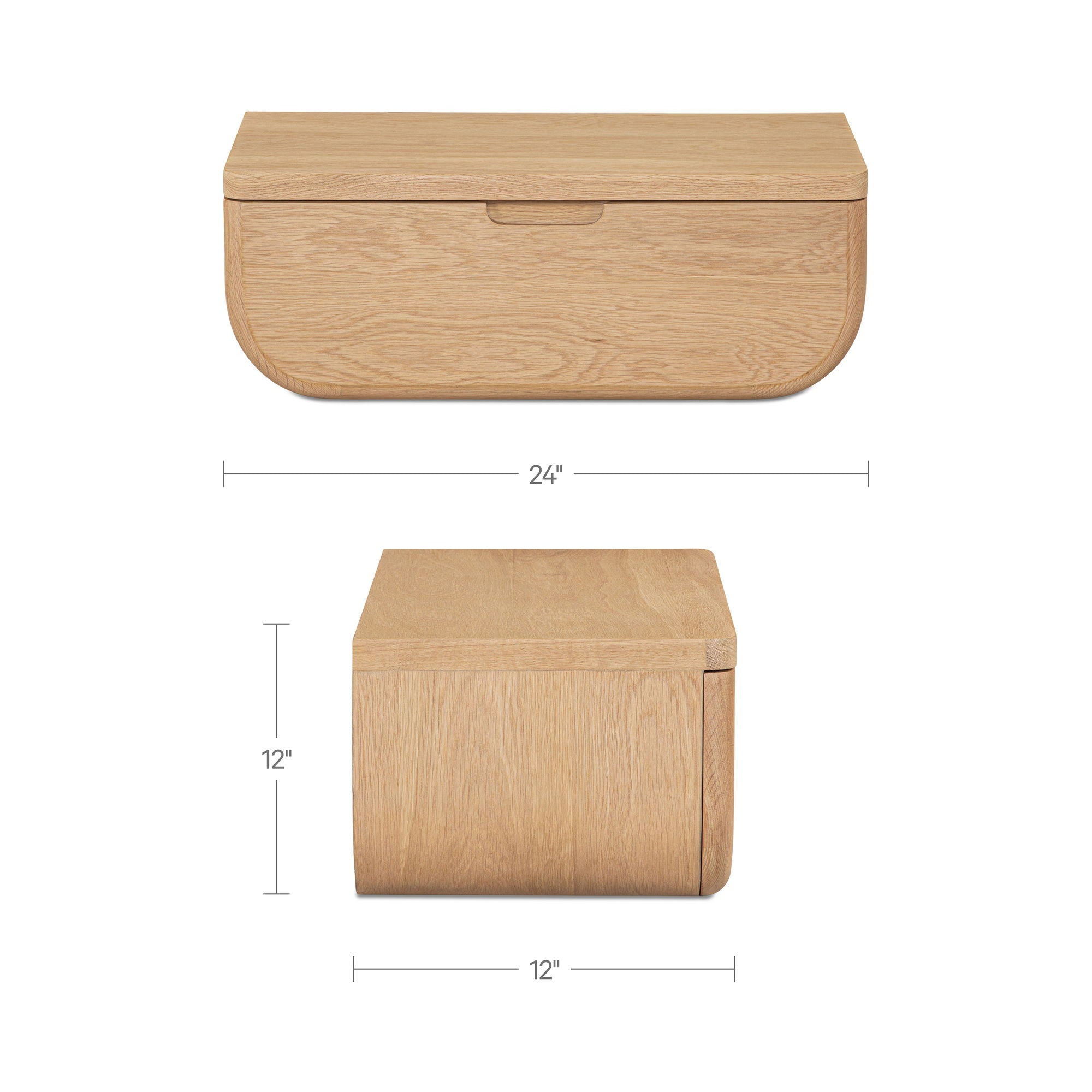 Hettie - Floating Nightstand - Natural / Brown