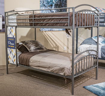 Lanceburg - Gray - Twin/Twin Bunk Bed With Ladder