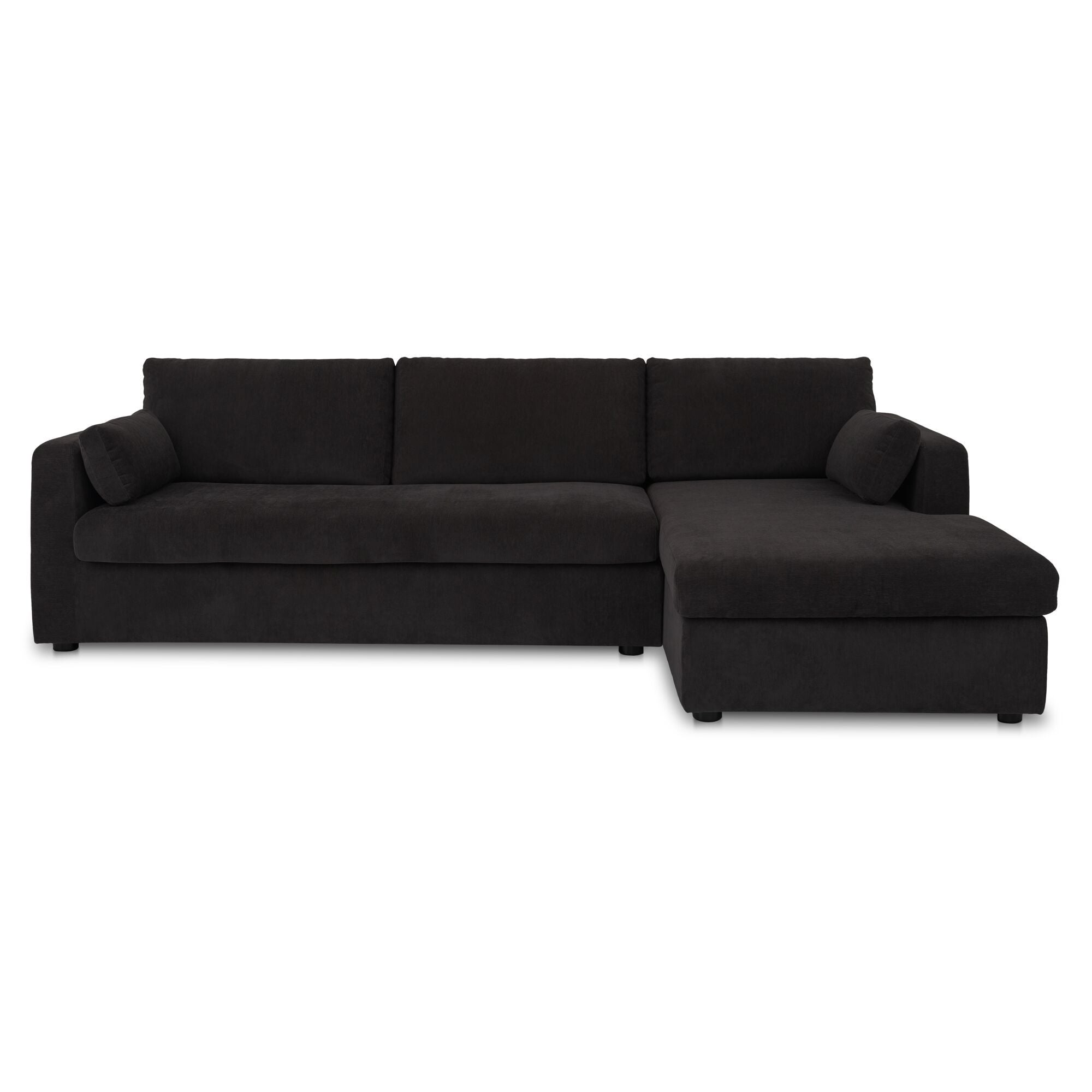 Burrow - Sleeper Sectional With Right Storage Chaise - Black