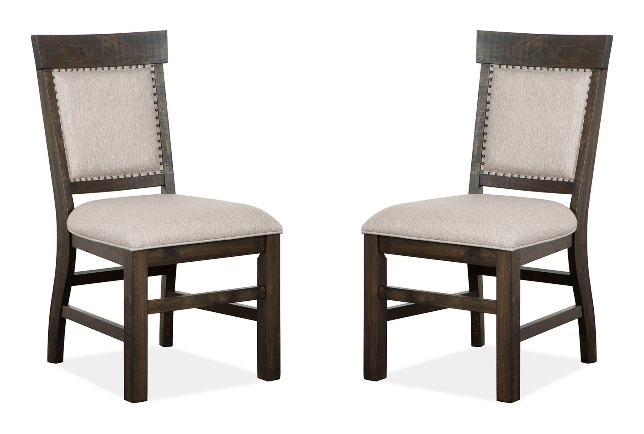 Bellamy - Dining Side Chair With Upholstered Seat & Back (Set of 2) - Dark Brown