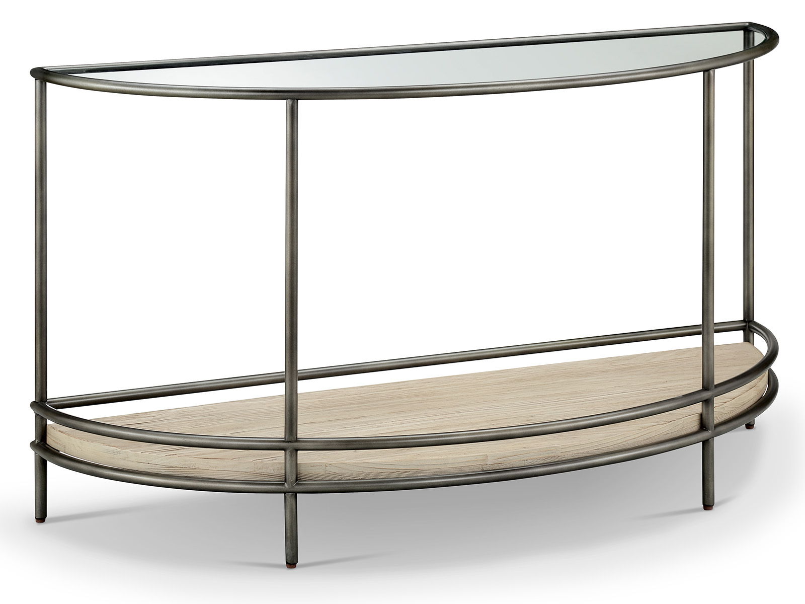 Cena - Delumine Sofa Table - Natural And Vintage Nickel