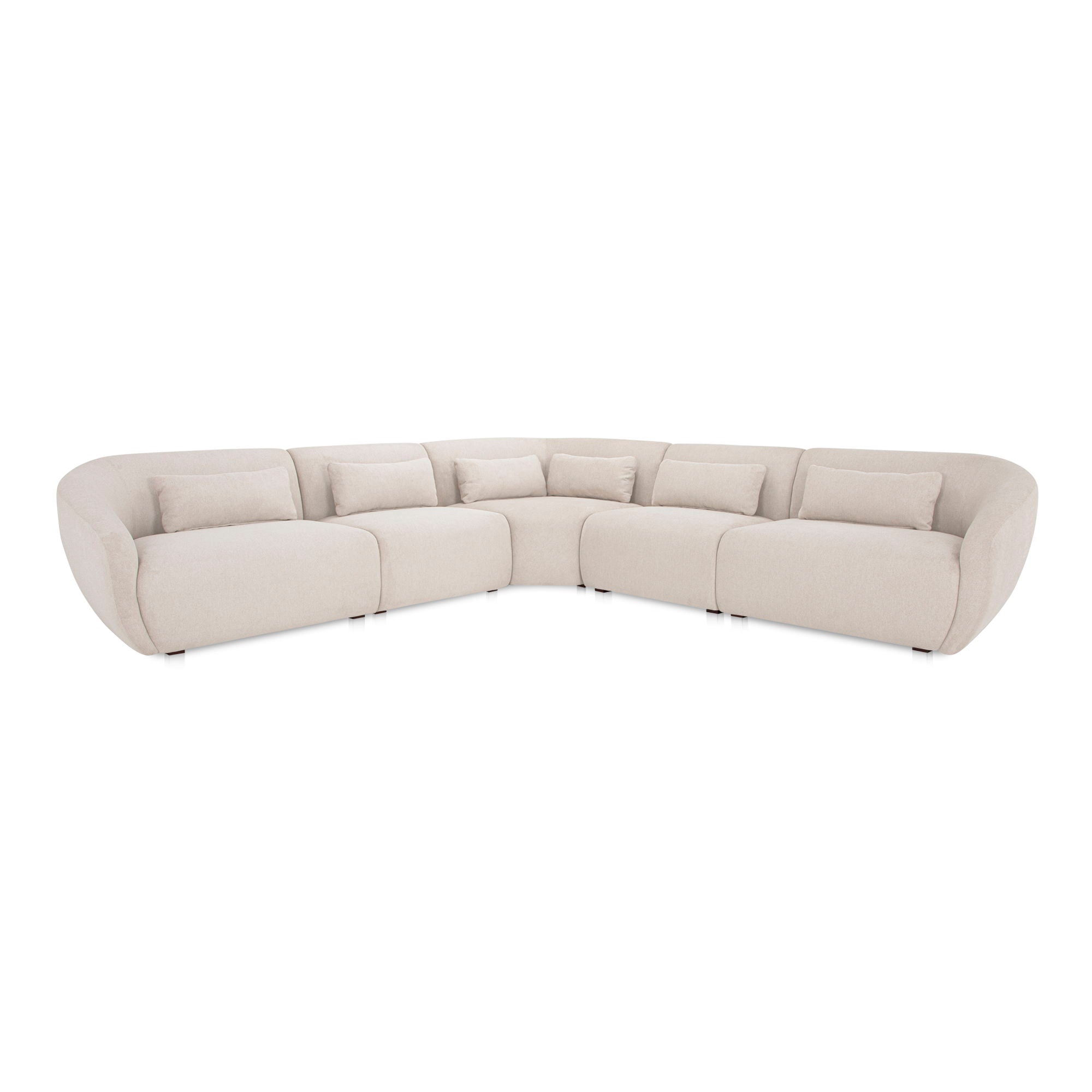 Amelia - Classic L-Shaped Modular Left Sectional - Warm White