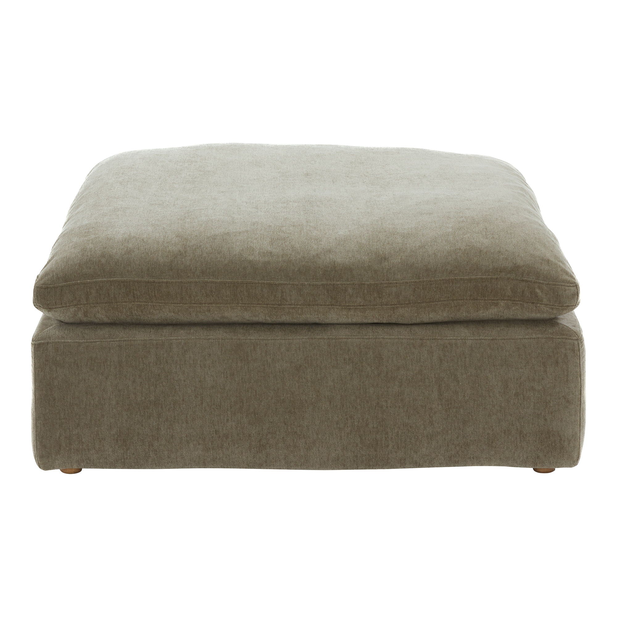 Clay - Performance Fabric Ottoman - Light Brown