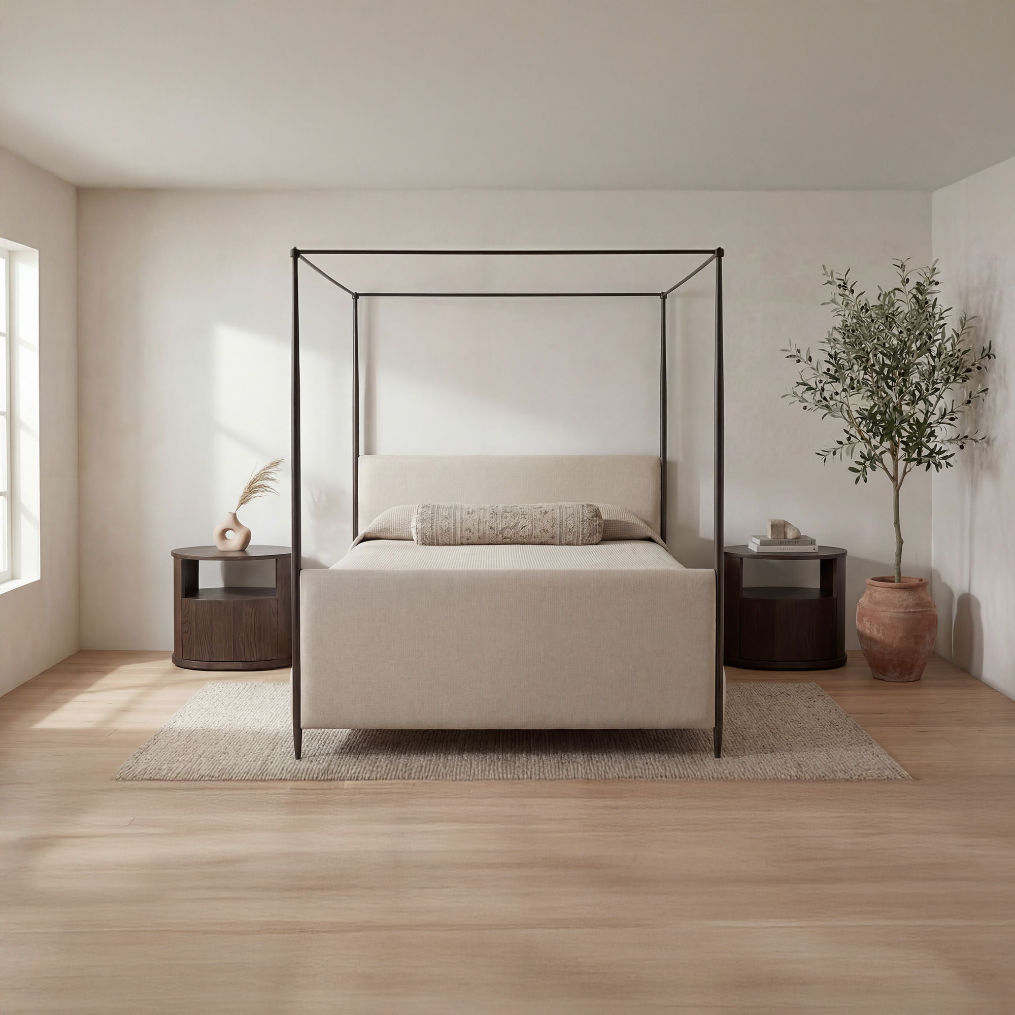 Viola - King Bed - Beige