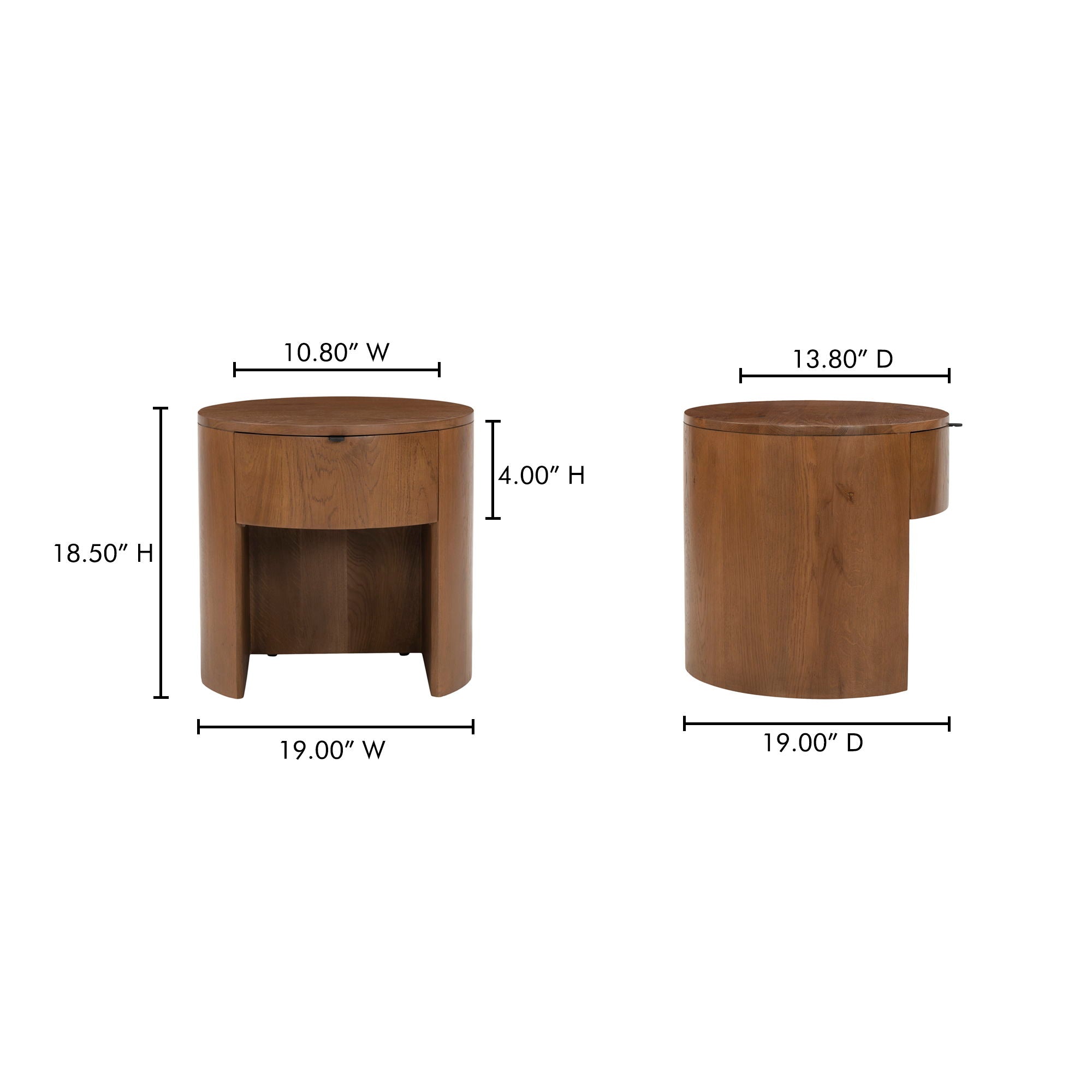Theo - One Drawer Nightstand - Brown