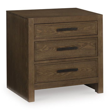 Ticanter - Three Drawer Night Stand - Brown