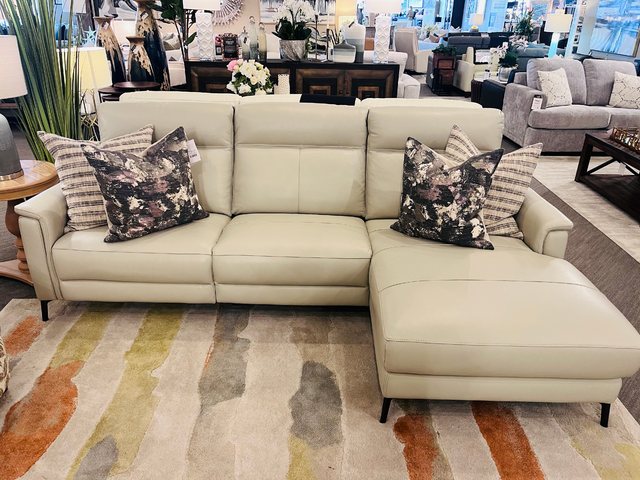 Leather Power Reclining Sectional