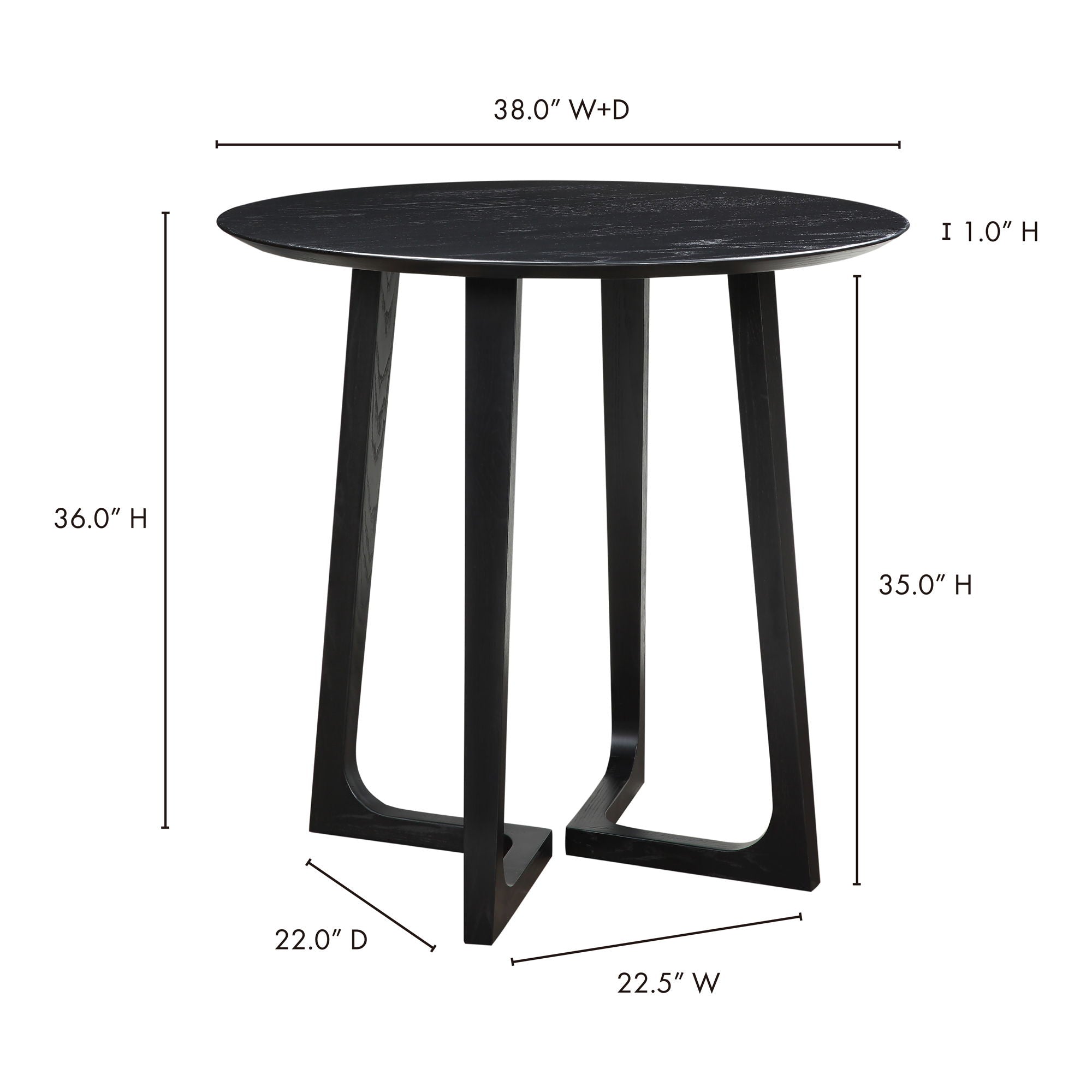 Godenza - Counter Table - Black