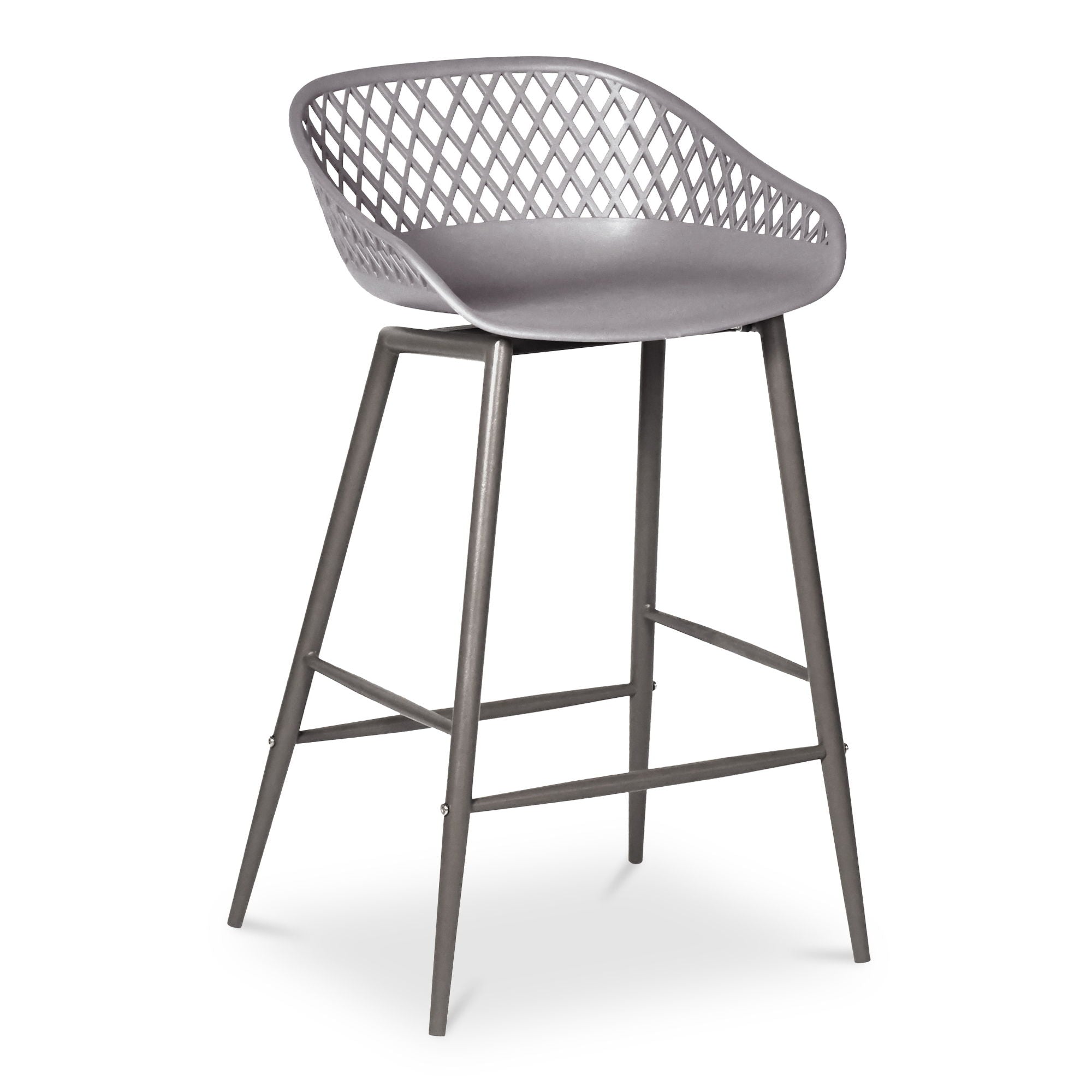 Piazza - Outdoor Counter Stool - Dark Gray