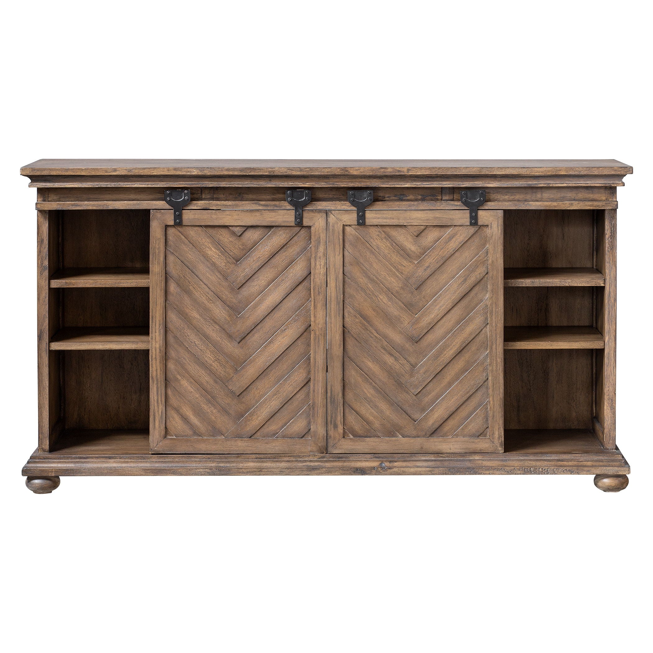 Primalia - Barn Door Media Console - Light Brown