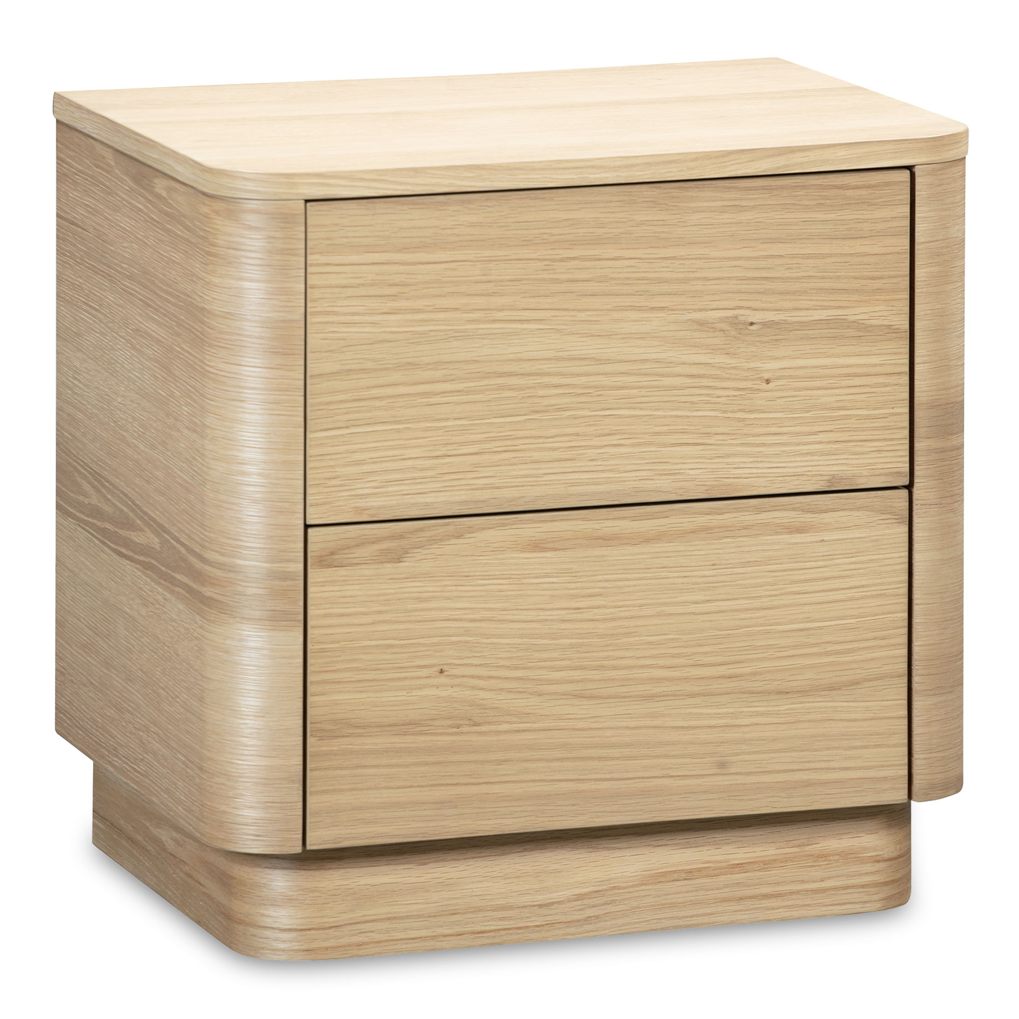 Round Off - Tall Nightstand - Light Brown