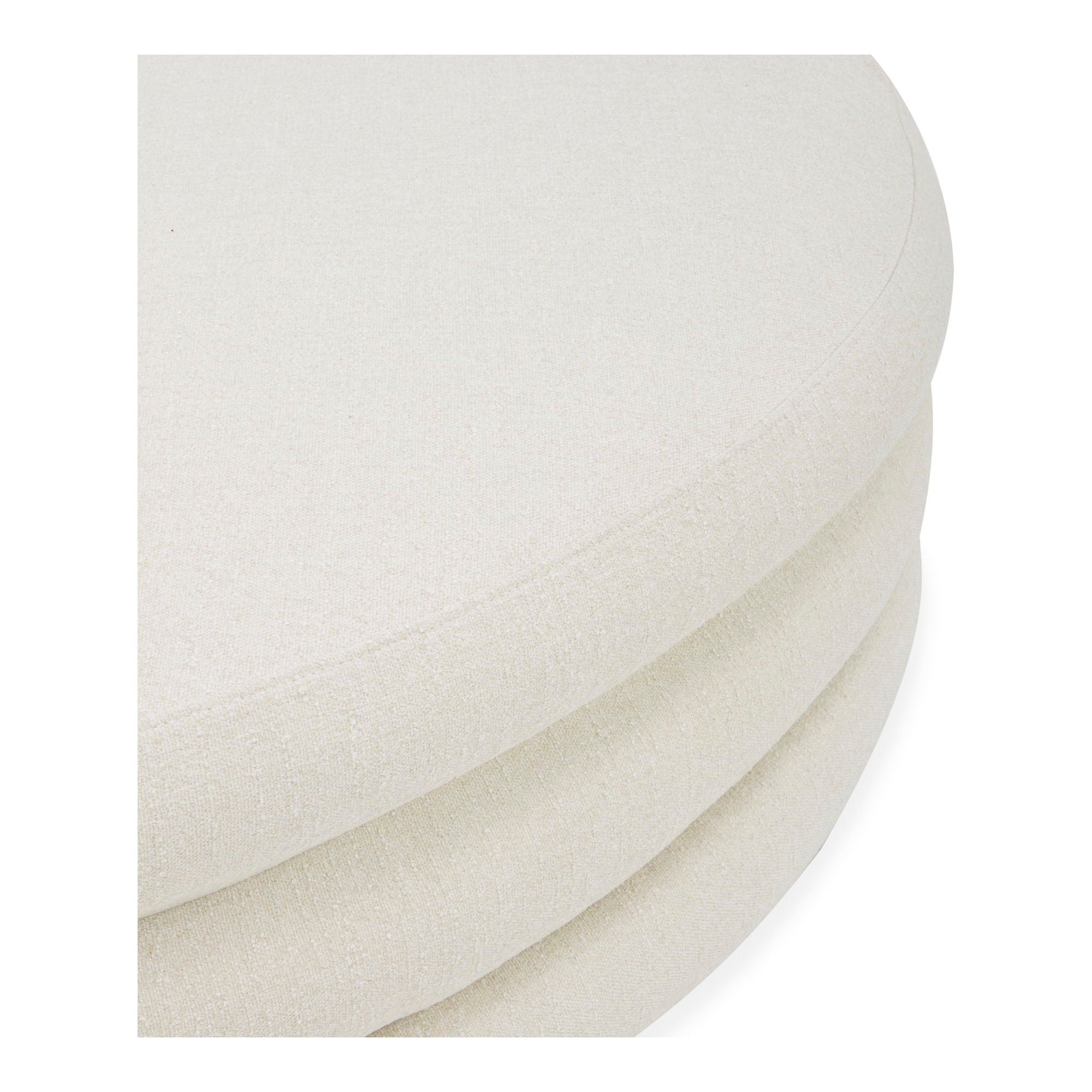 Lowtide - Curved Ottoman - White