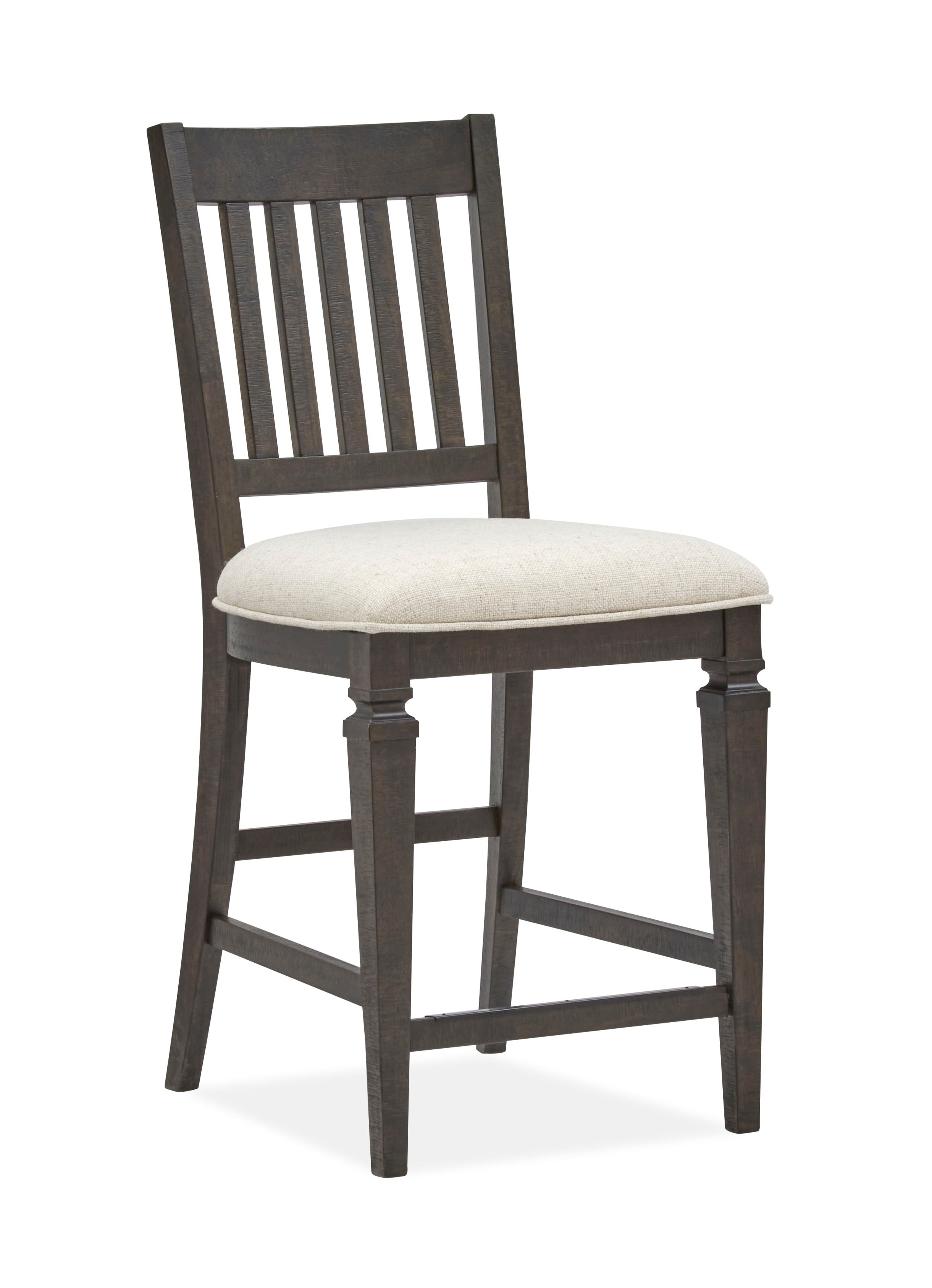 Calistoga - Counter Dining Chair With Upholstered Seat (Set of 2) - Weathered Charcoal