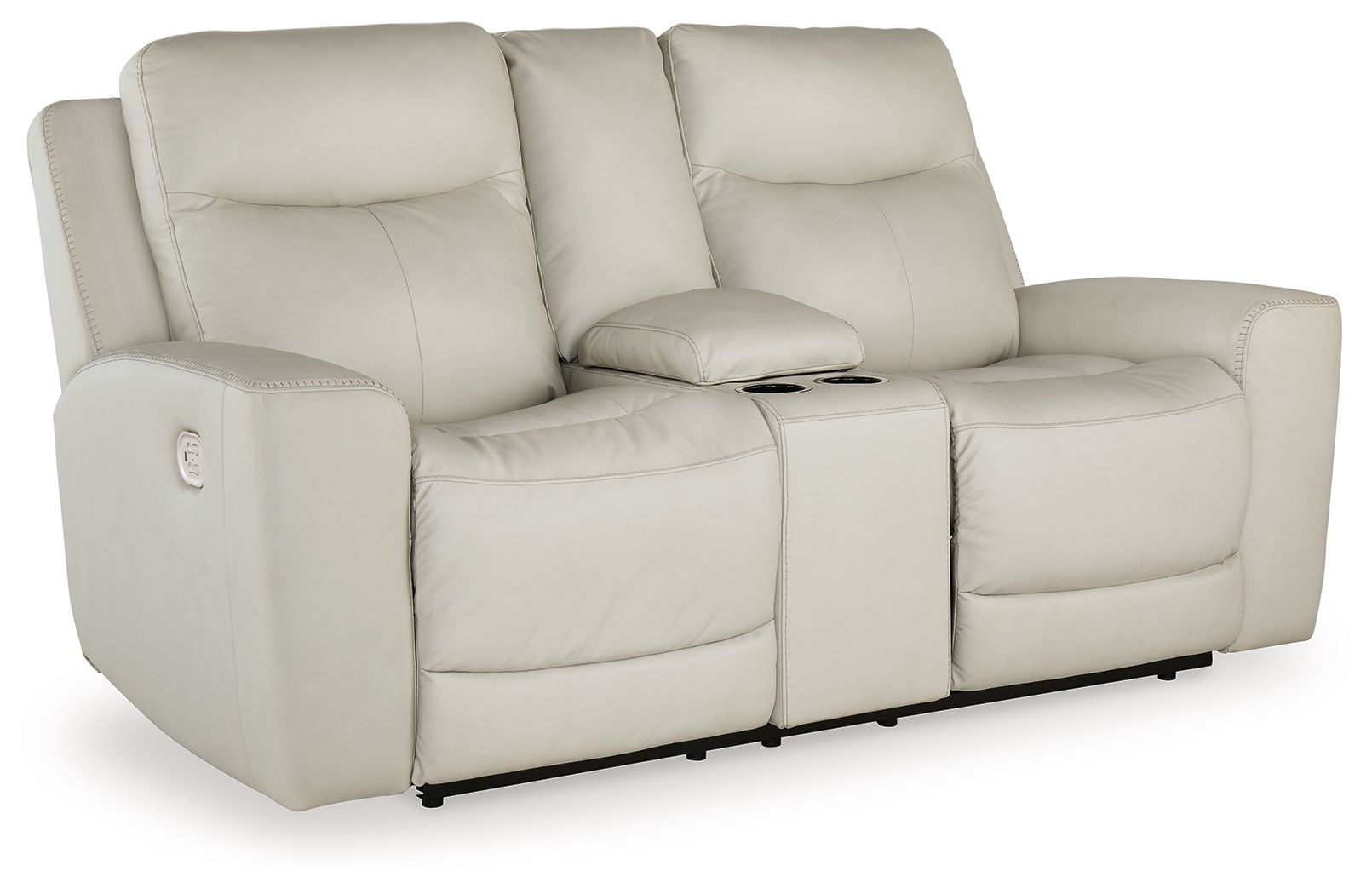 Mindanao - Pwr Rec Loveseat/Con/Adj Hdrst - Leather Match - Coconut