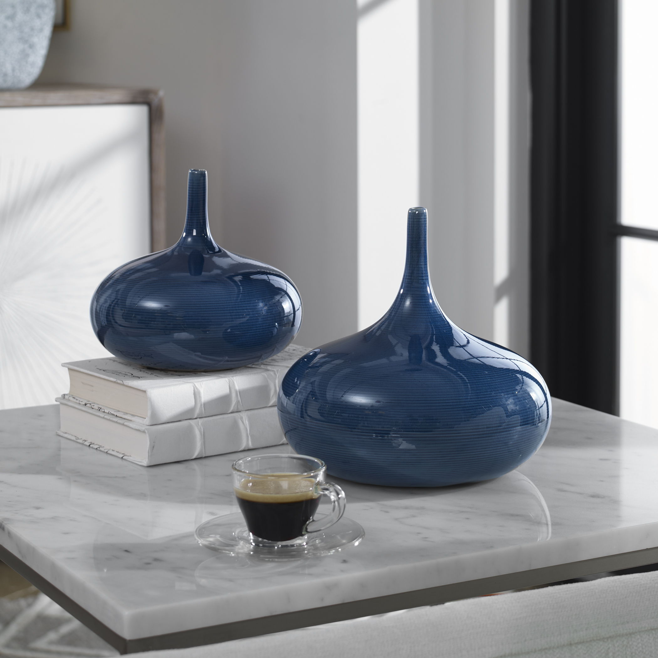 Zayan - Vases (Set of 2) - Blue