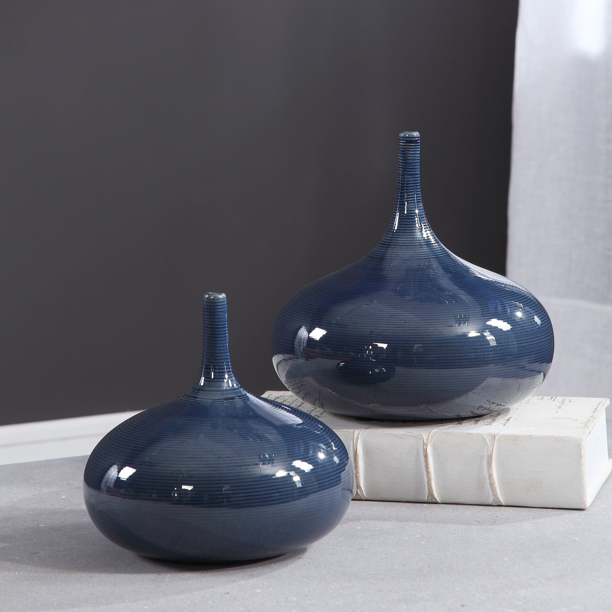 Zayan - Vases (Set of 2) - Blue