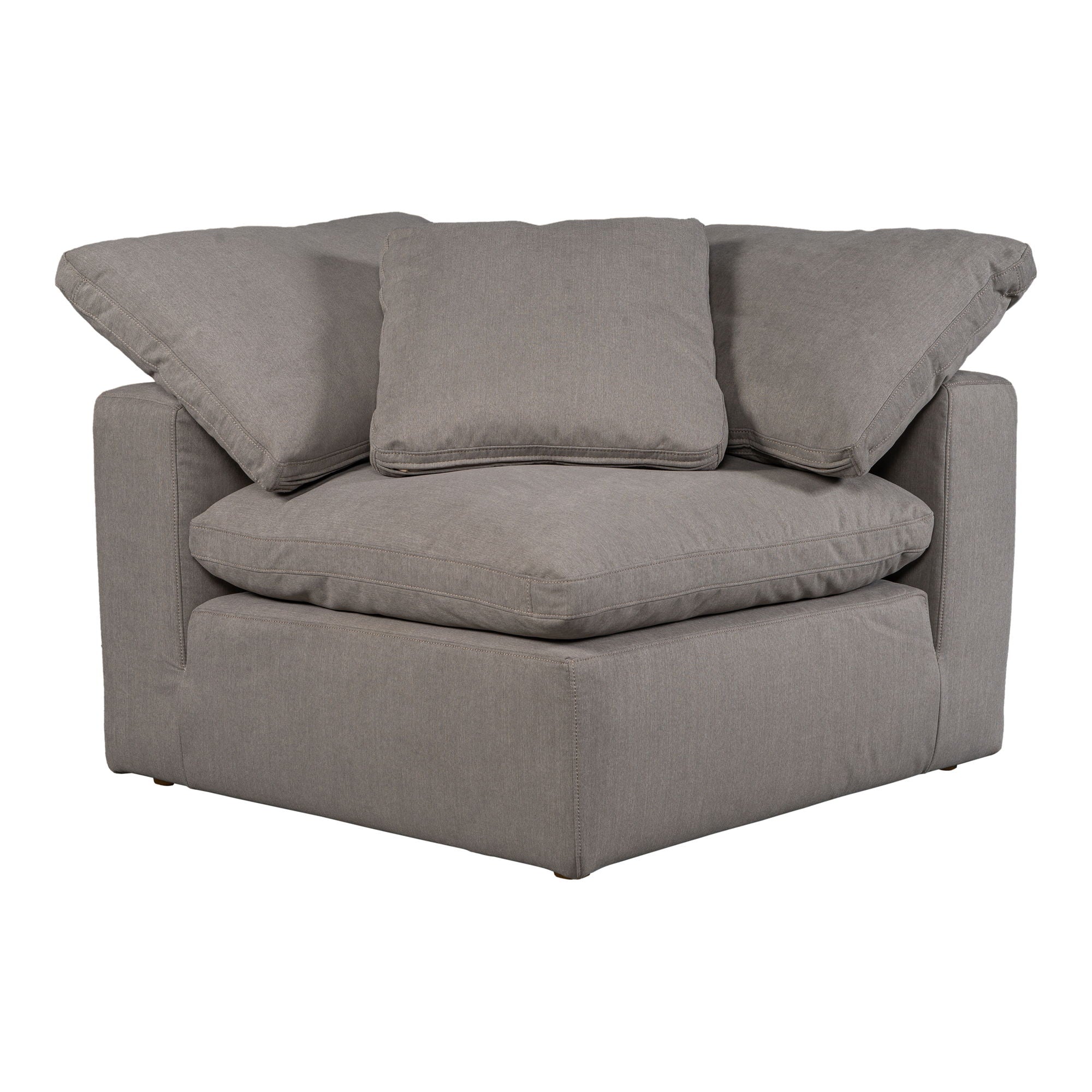 Terra - Livesmart Fabric Condo Corner Chair - Light Gray