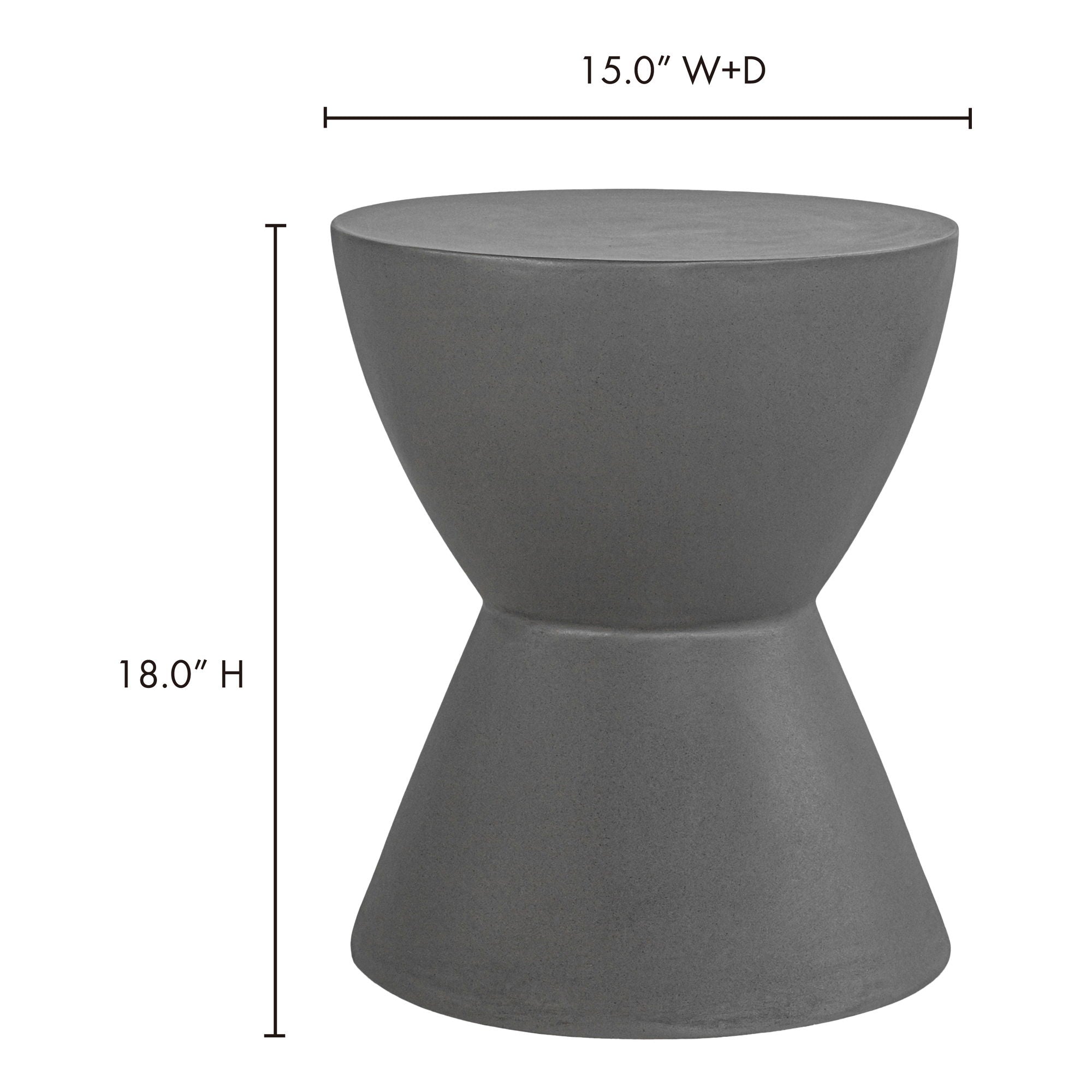 Hourglass - Outdoor Stool - Gray