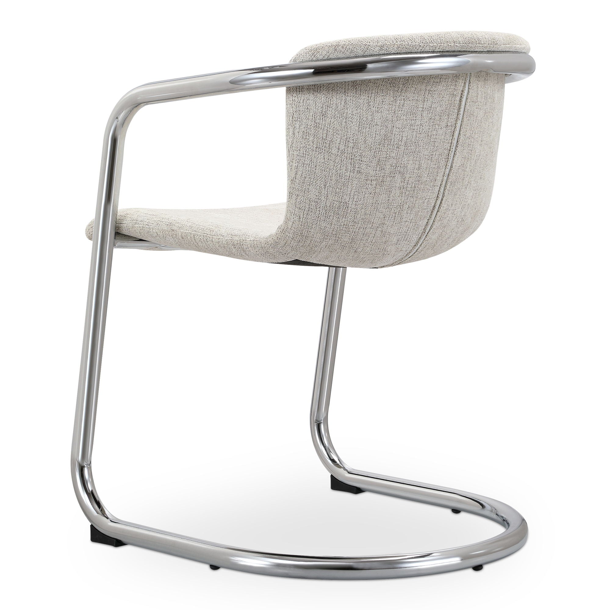 Freeman - Chrome Frame Dining Chair (Set of 2) - Blended Cream