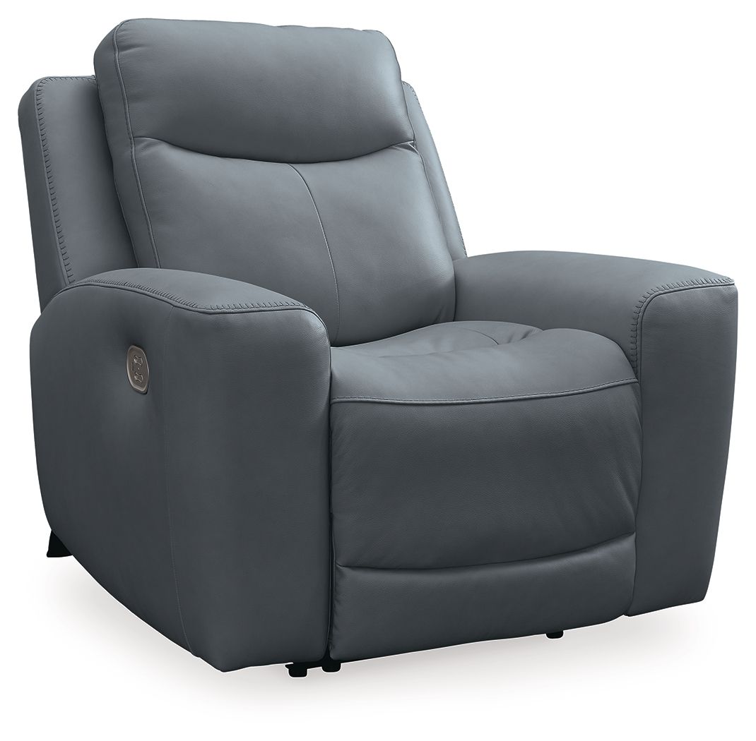 Mindanao - Pwr Recliner/Adj Headrest - Leather Match - Steel