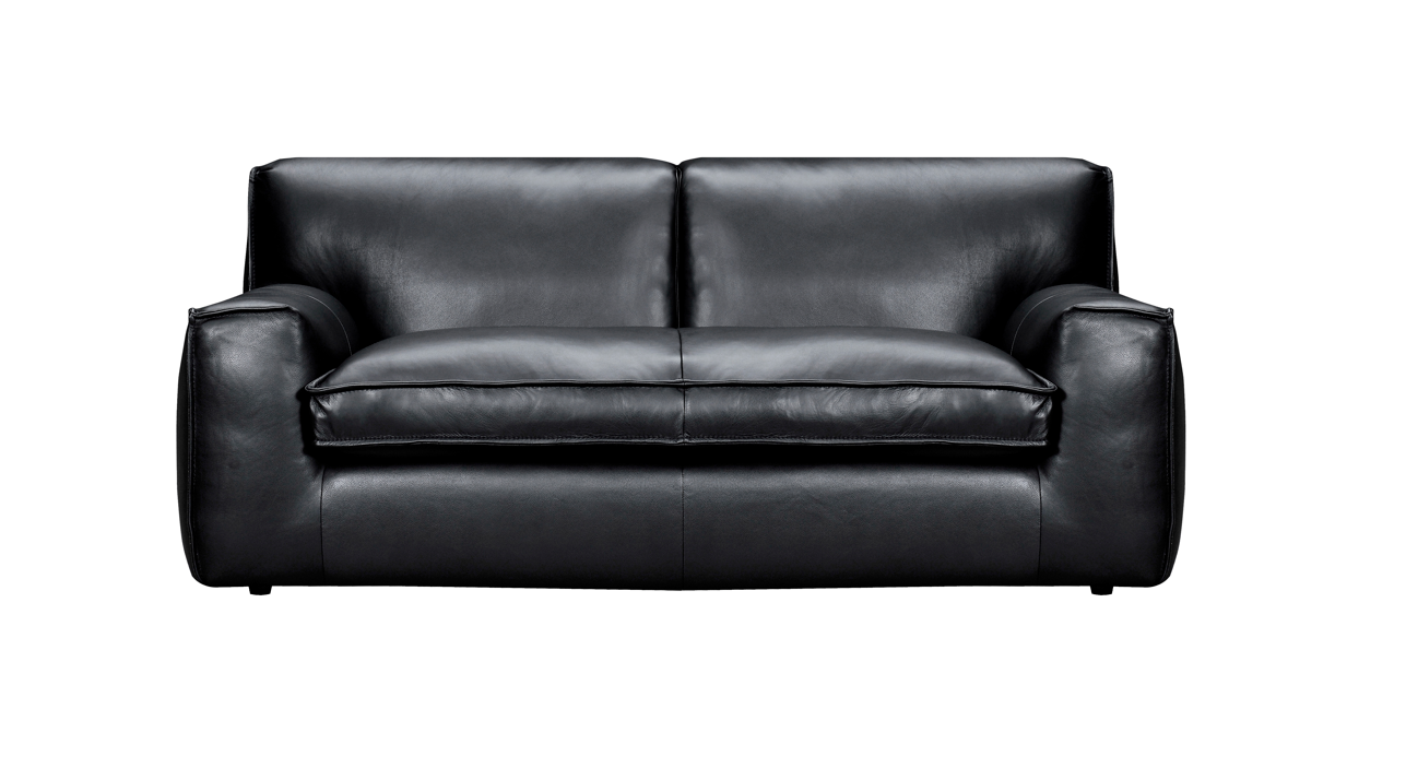 Leather black hot sale loveseat