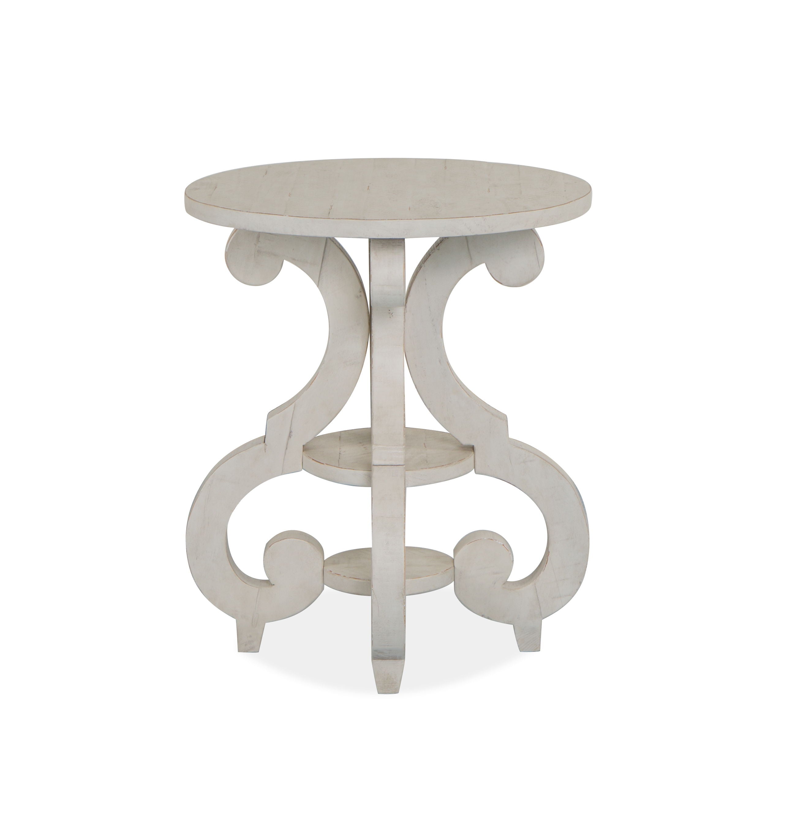 Bronwyn - Round Accent Table - Alabaster