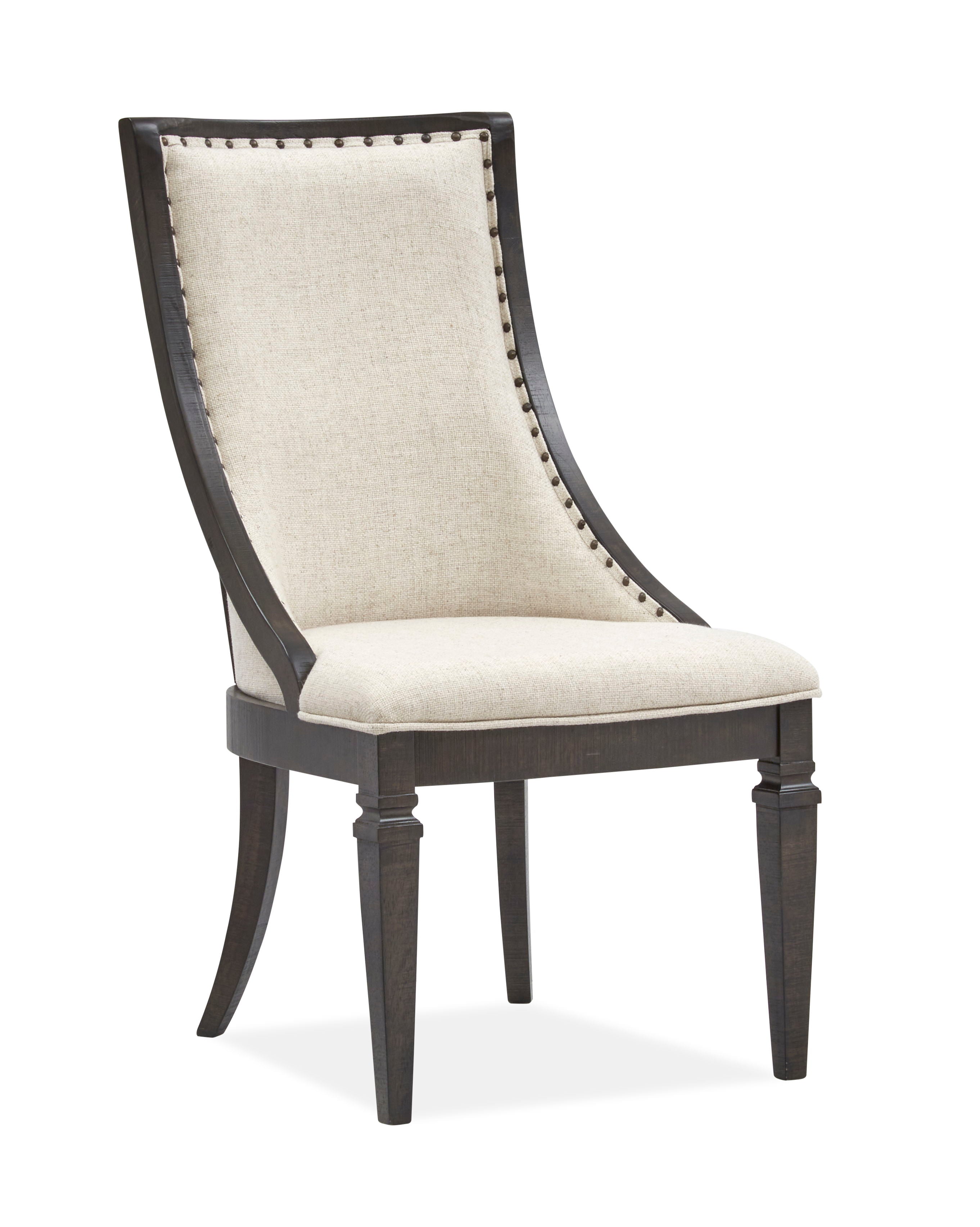 Calistoga - Dining Arm Chair With Upholstered Seat & Back (Set of 2) - Weathered Charcoal
