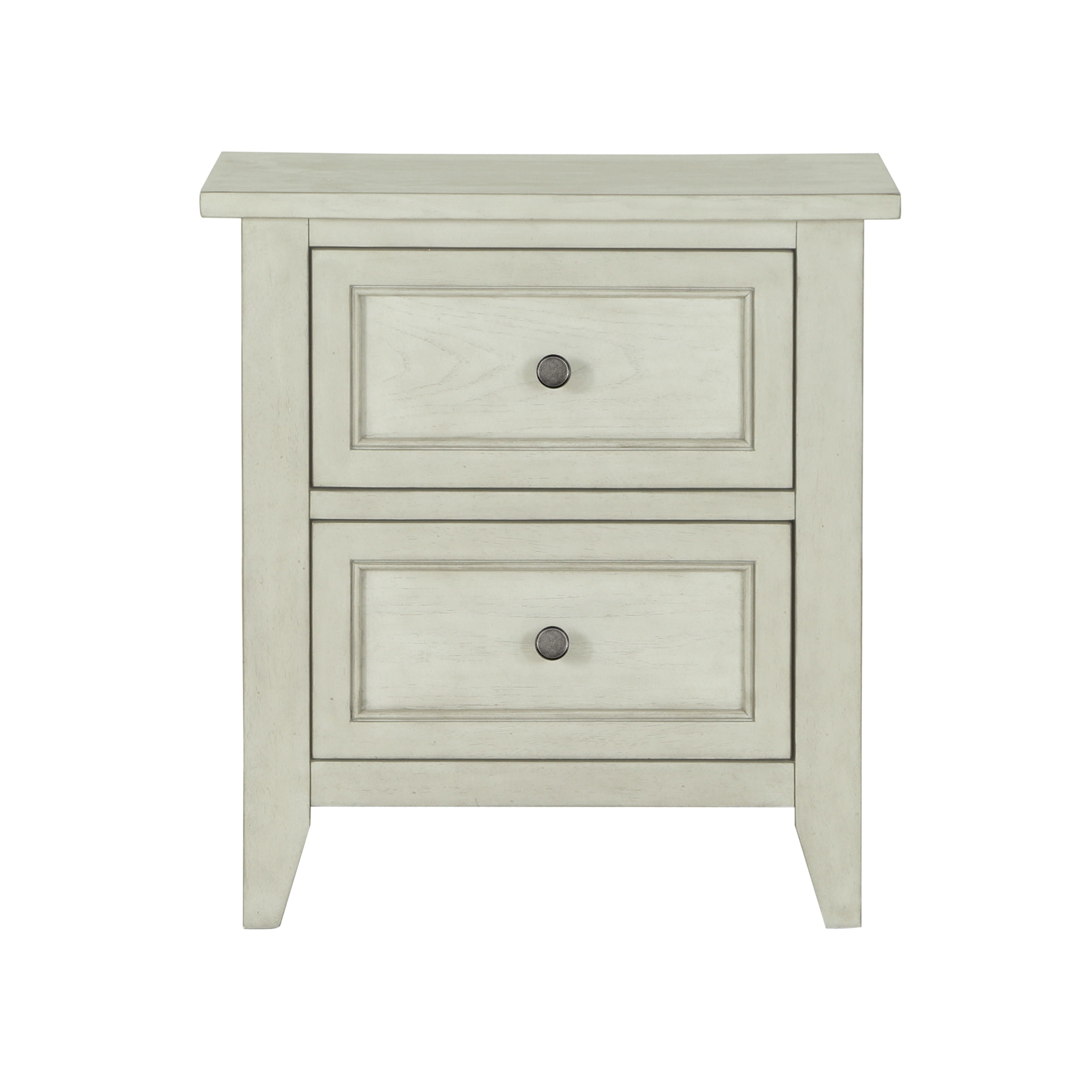 Raelynn - 2 Drawer Nightstand - Weathered White