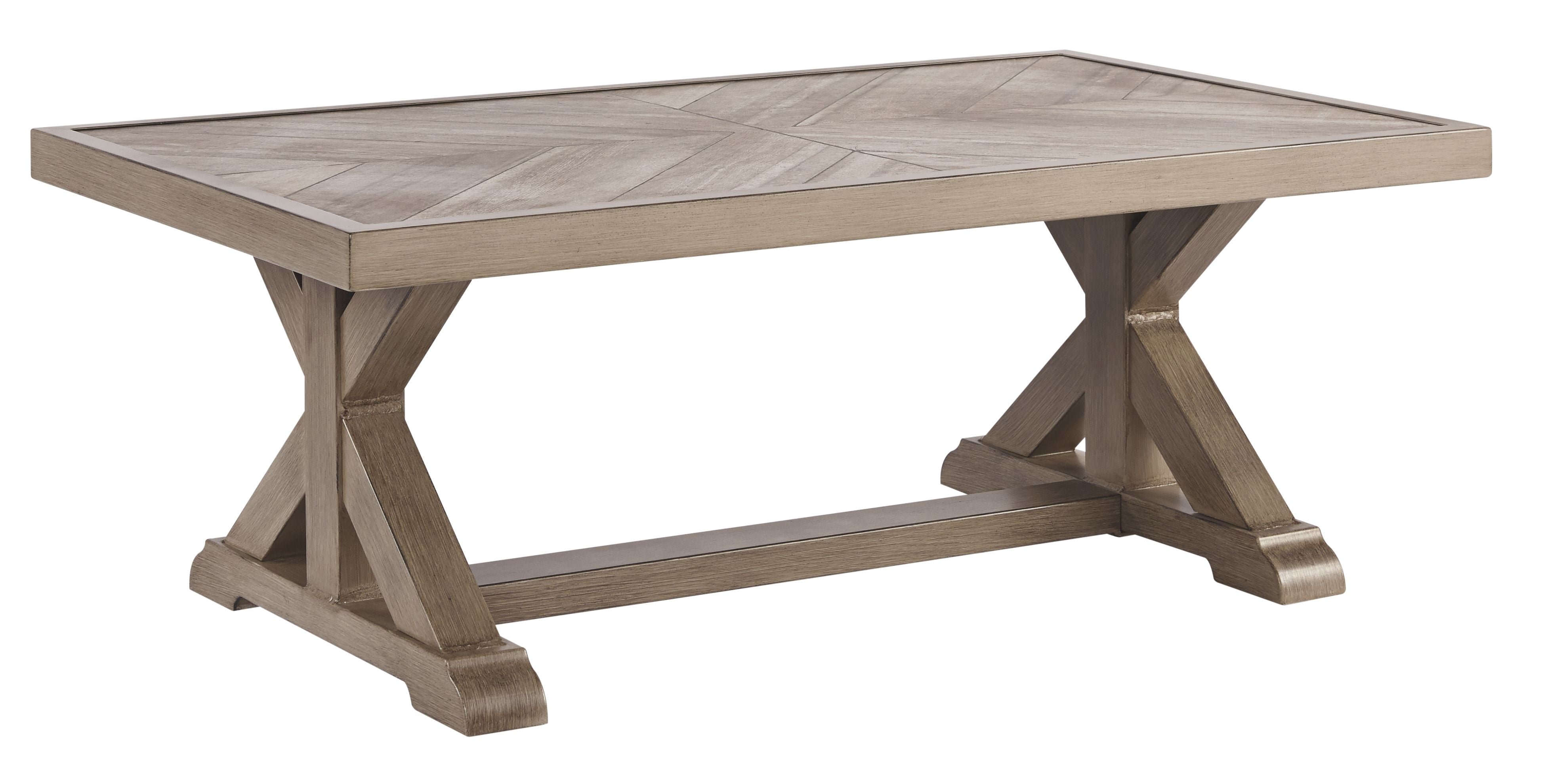 Beachcroft - Beige - Rectangular Cocktail Table