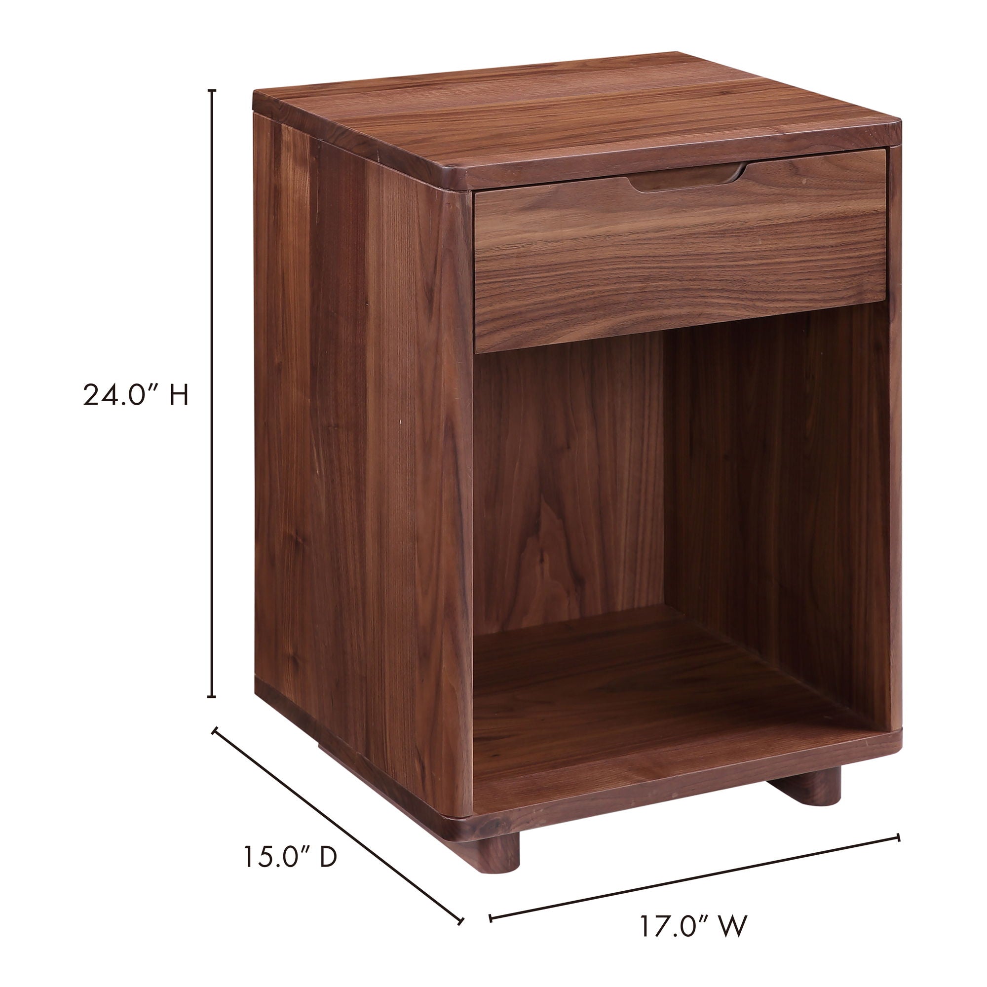 Osamu - Nightstand - Dark Brown