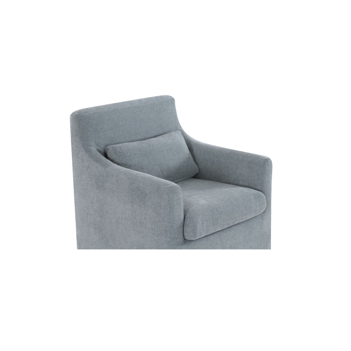 Lydia - Slipcover Dining Chair - Blue / Gray