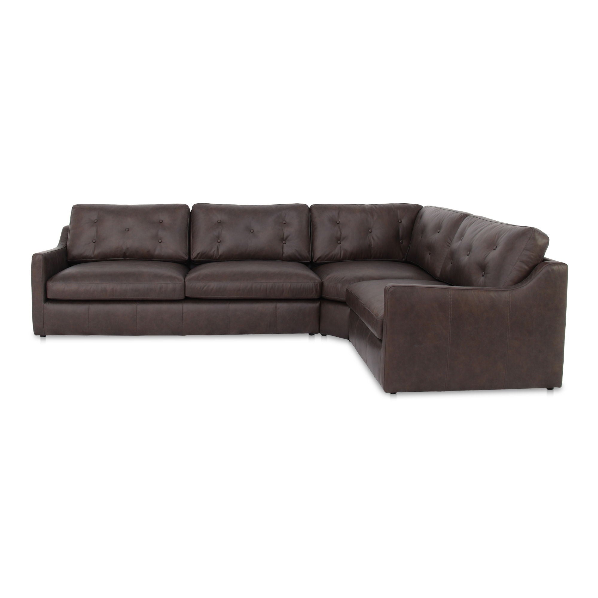 Thurlow - 3 Piece Right Modular Sectional - Espresso Brown